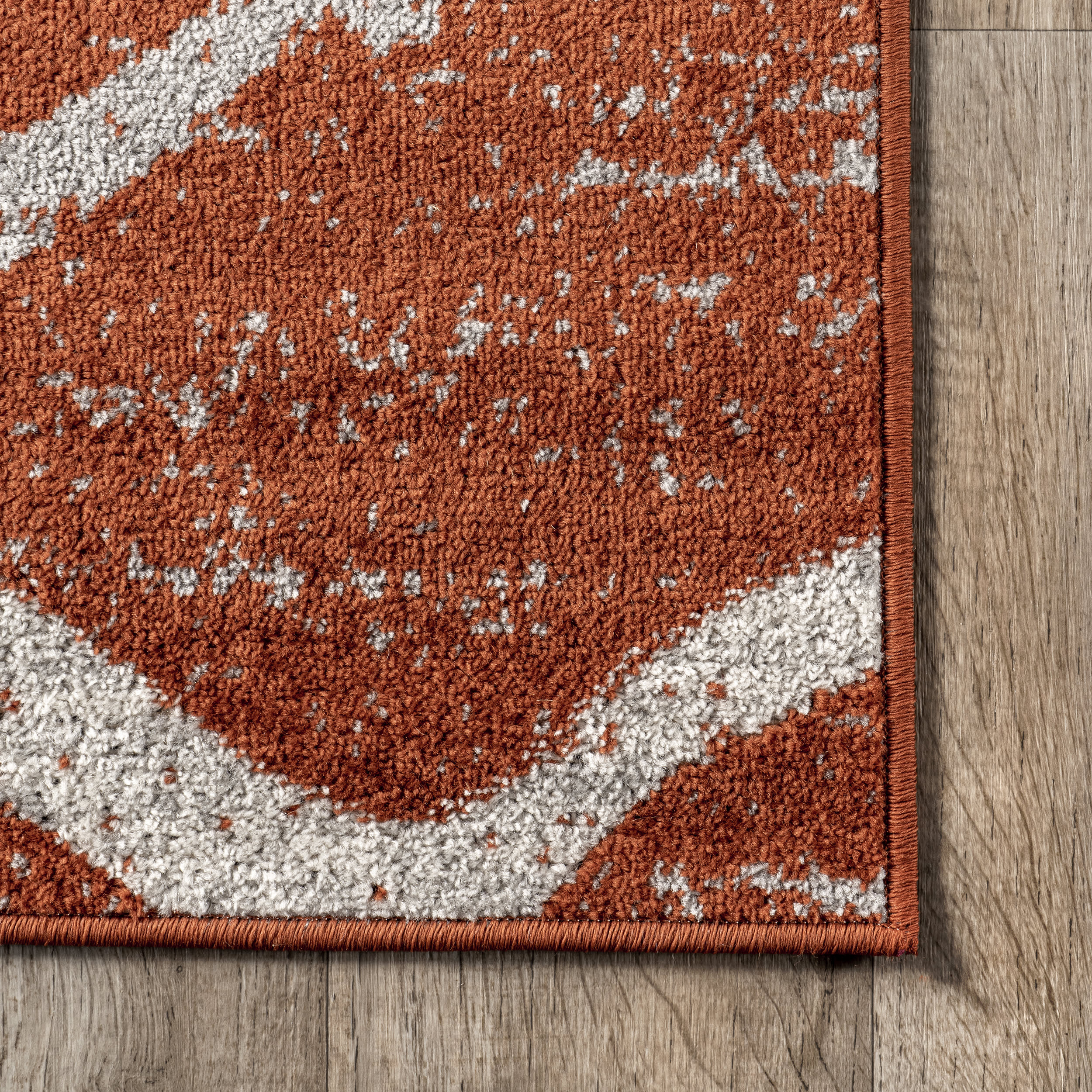 Broken Lattice Rug | Dark Orange - Image 3