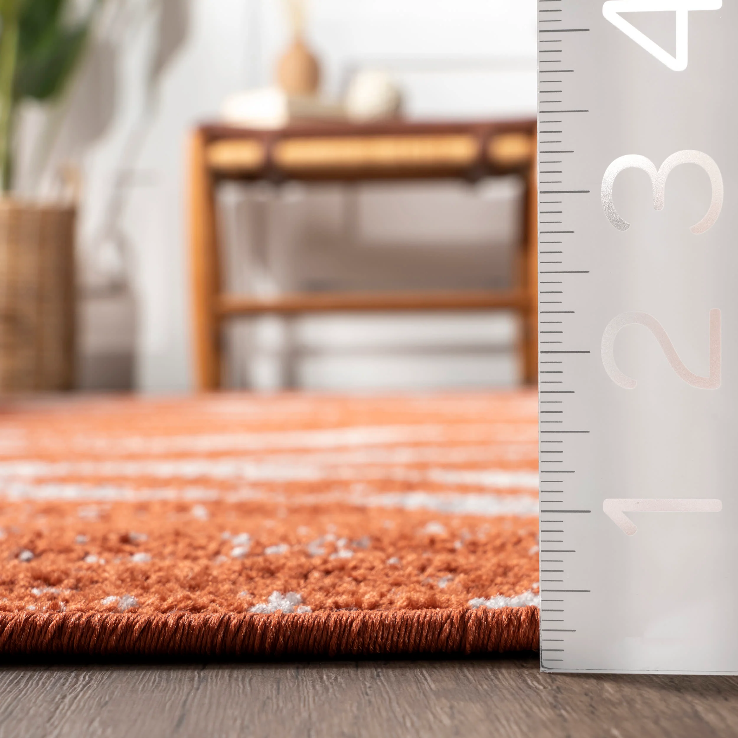 Broken Lattice Rug | Dark Orange - Image 5