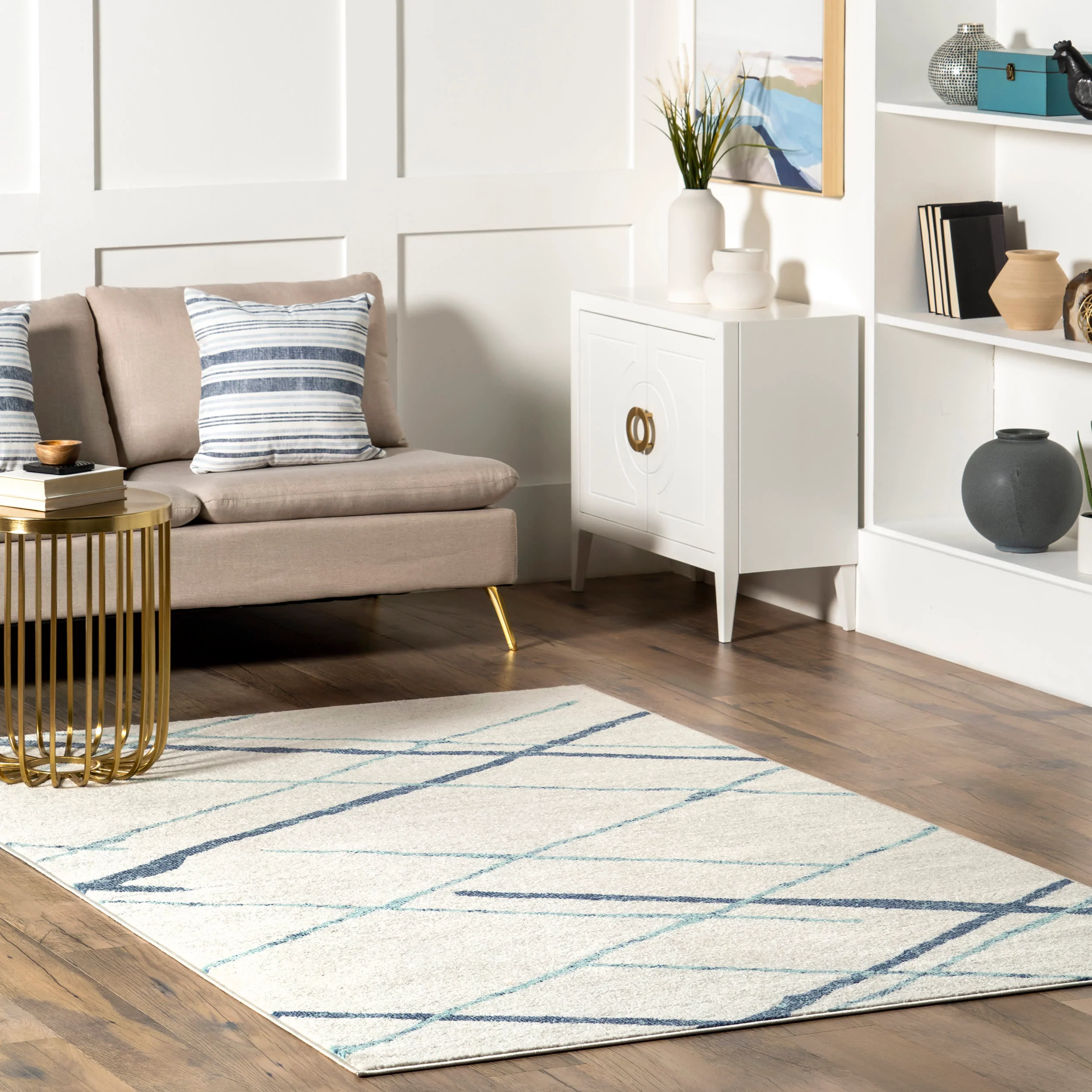 Broken Lattice Rug | Light Blue - Image 2