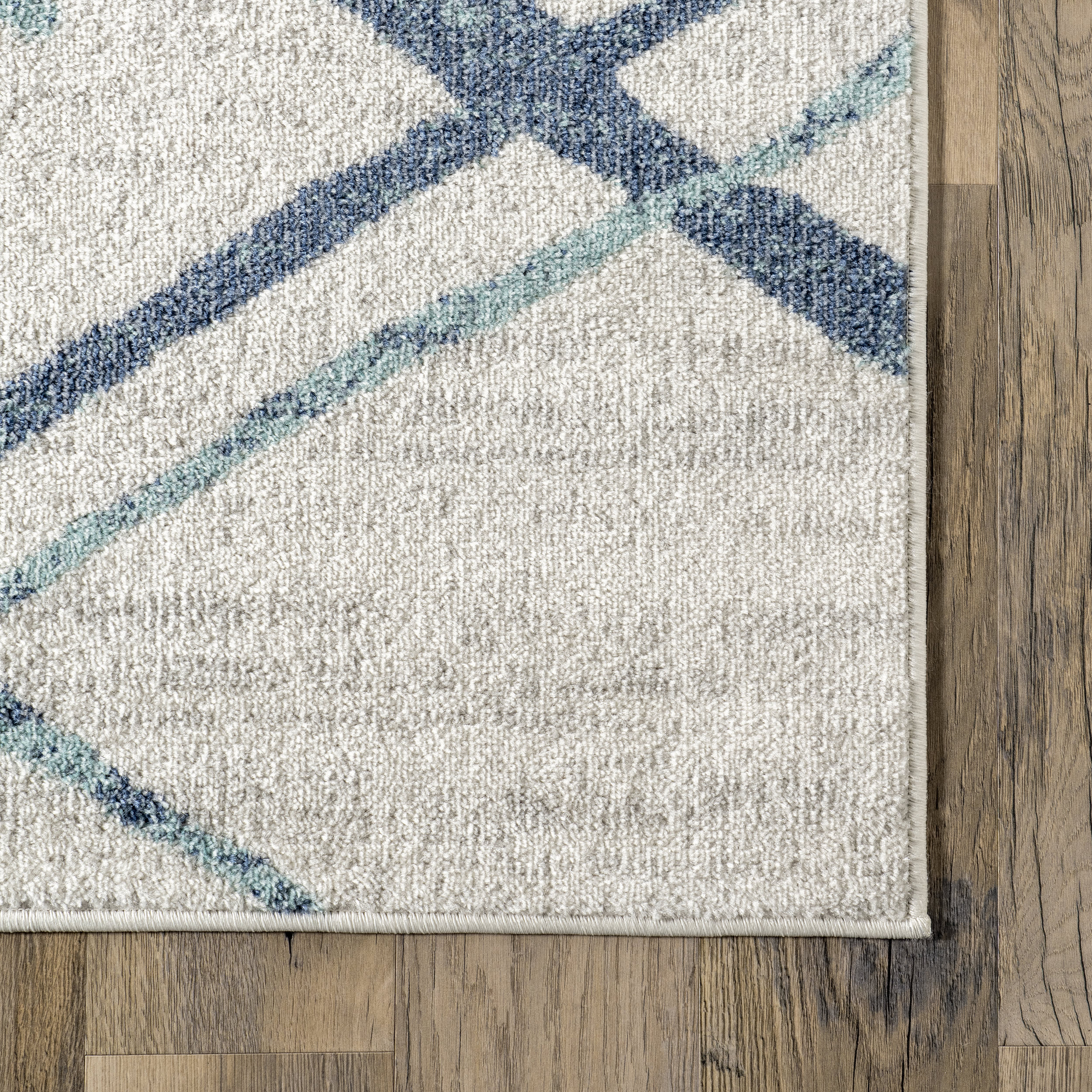 Broken Lattice Rug | Light Blue - Image 3