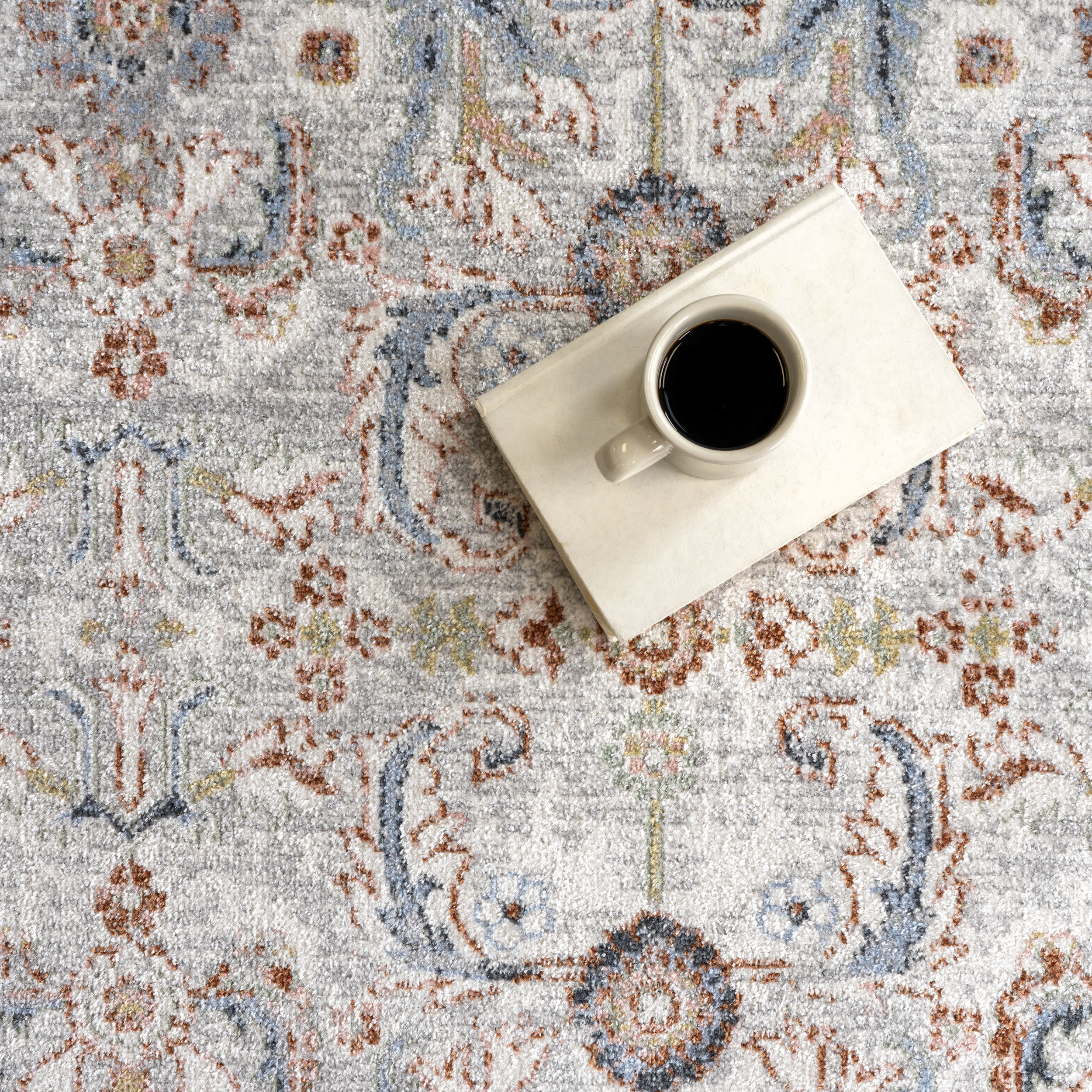 Brooklynn Floral Medallion Washable Rug | Rust - Image 8