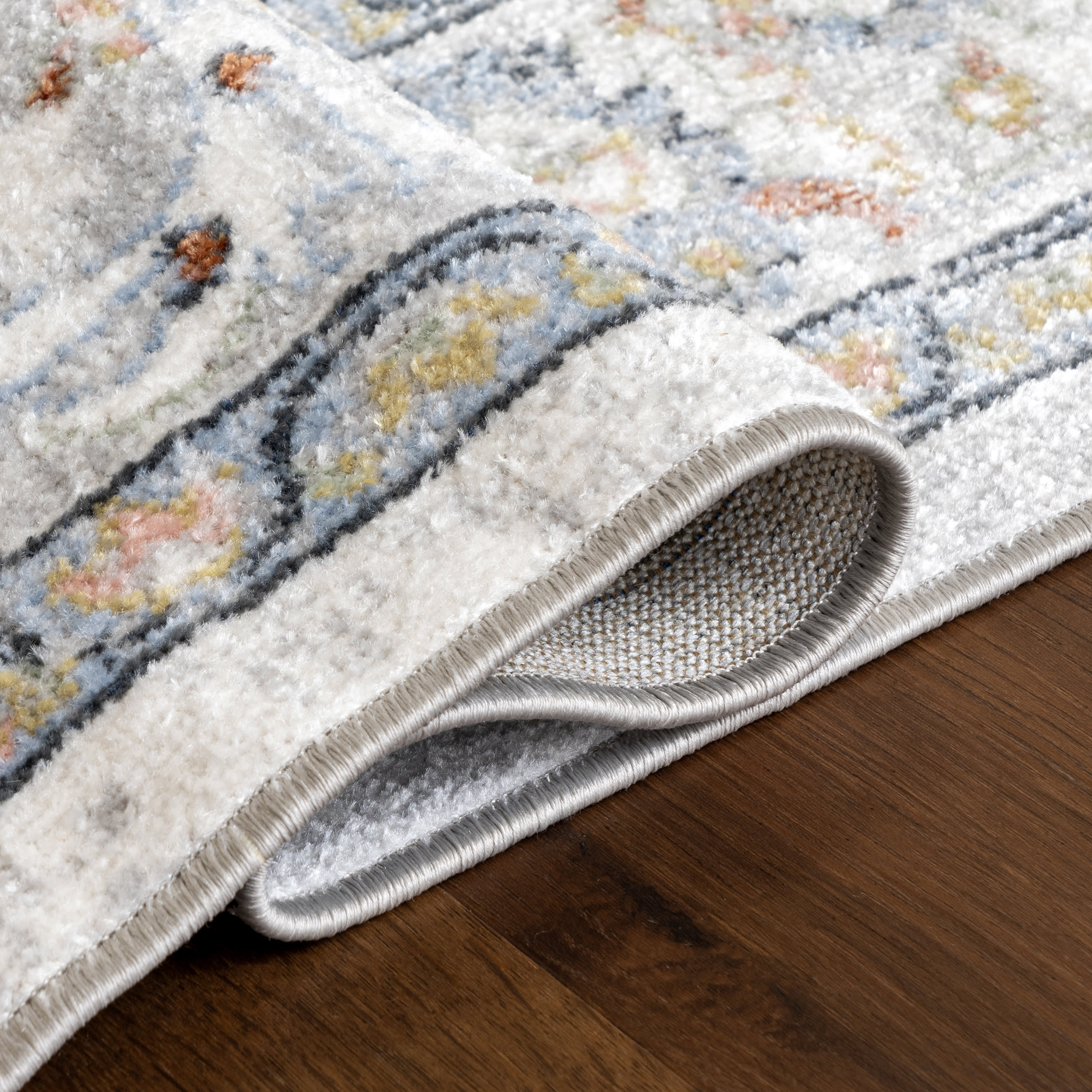 Brooklynn Floral Medallion Washable Rug | Rust - Image 9