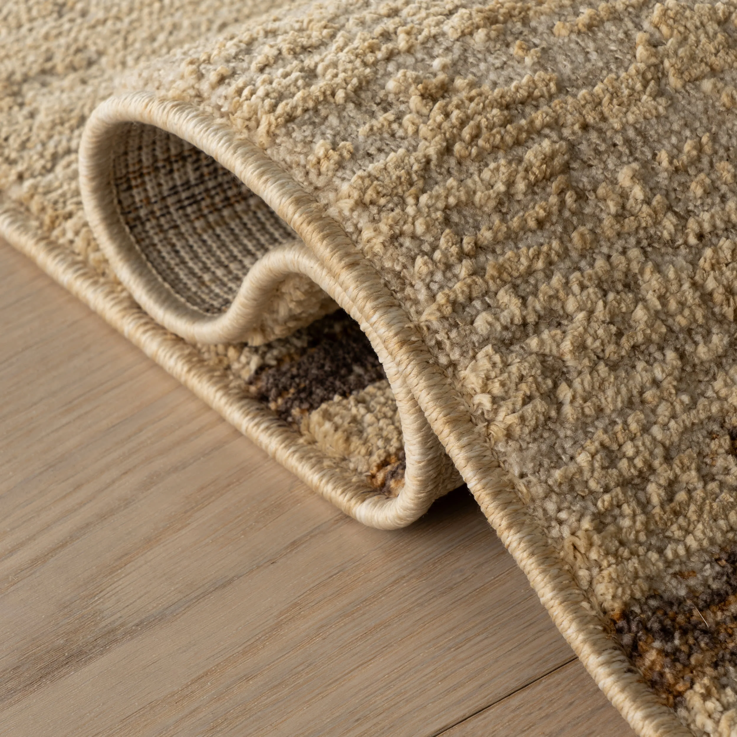 Brumacheck Mid-Century Modern Striped Rug | Tan - Image 11