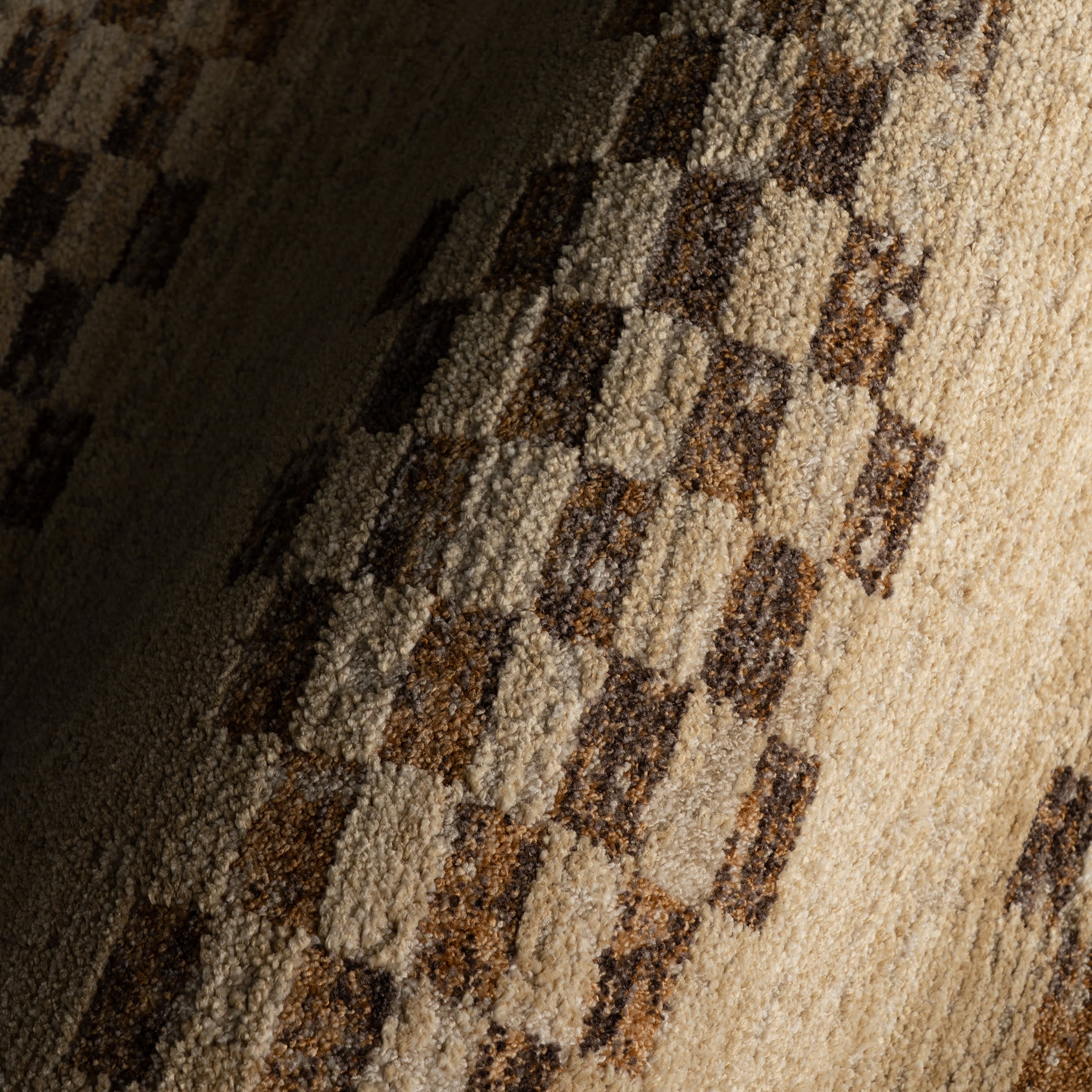 Brumacheck Mid-Century Modern Striped Rug | Tan - Image 3