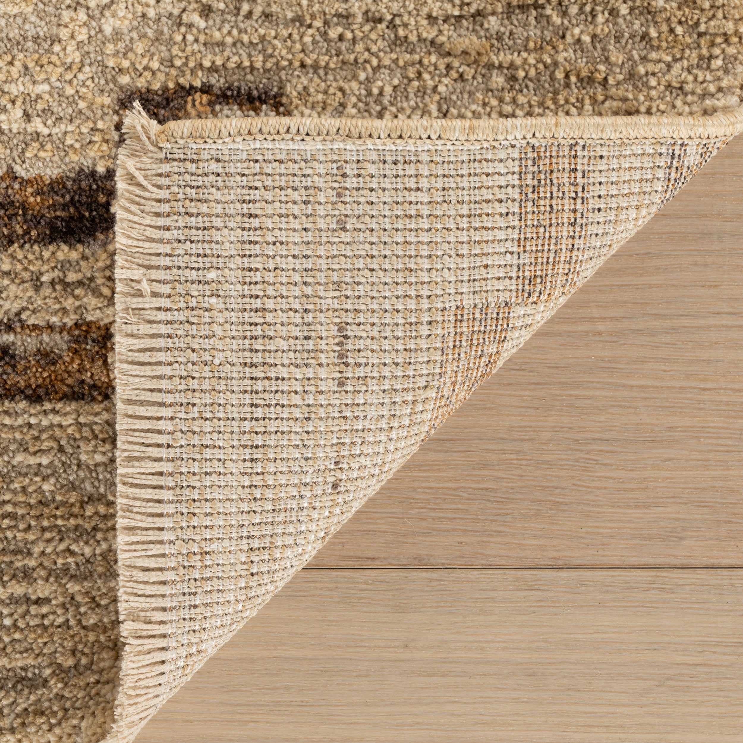 Brumacheck Mid-Century Modern Striped Rug | Tan - Image 8