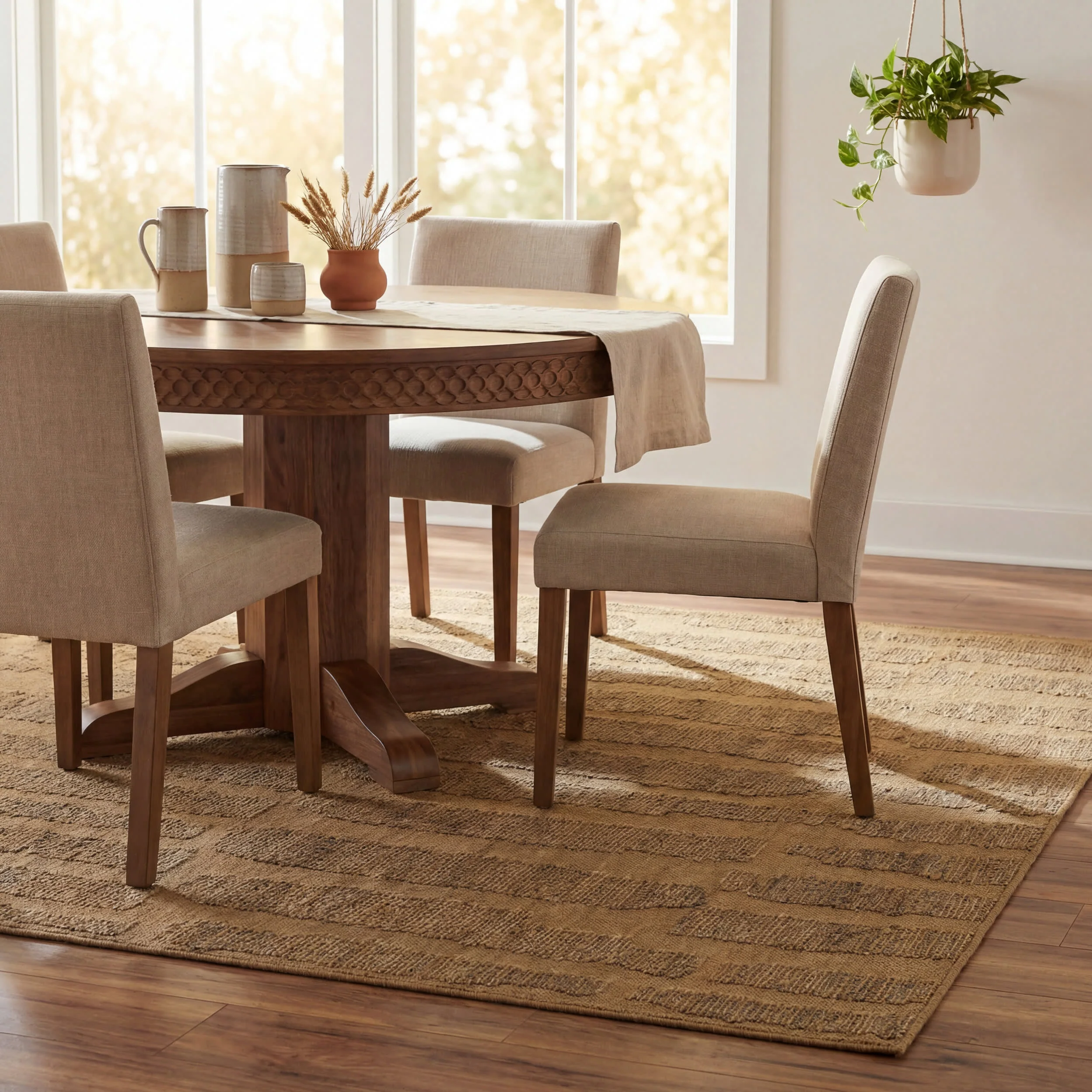 Brunella Hand Woven Bohemian Rug | Tan - Image 7