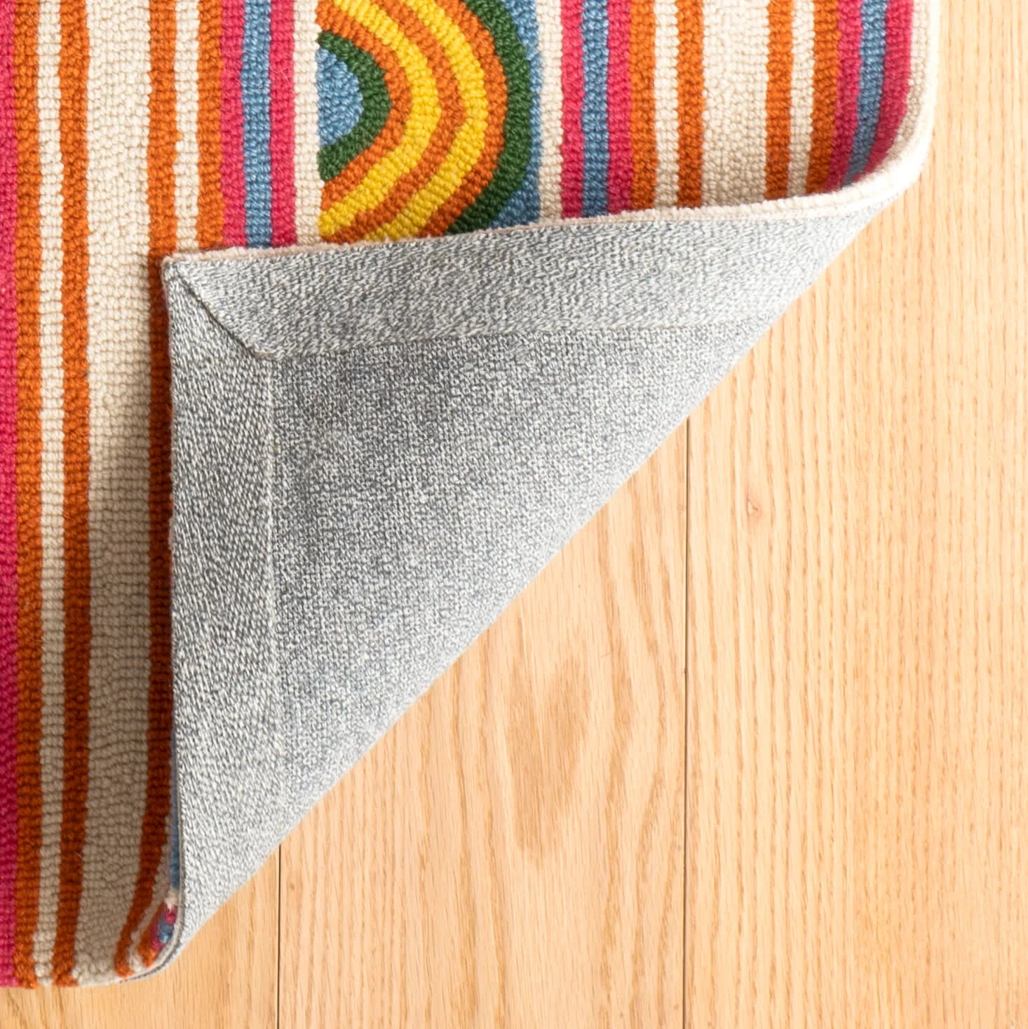 Button Hand Micro Hooked Wool Rug | Multi - Image 8