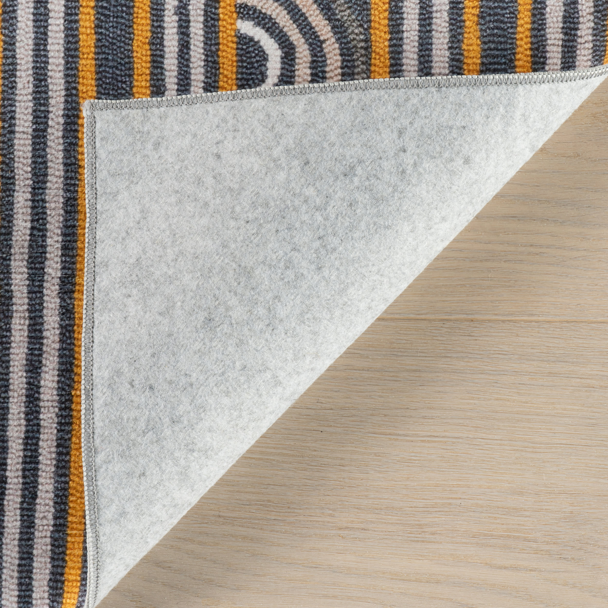 Button Machine Washable Rug | Grey - Image 7
