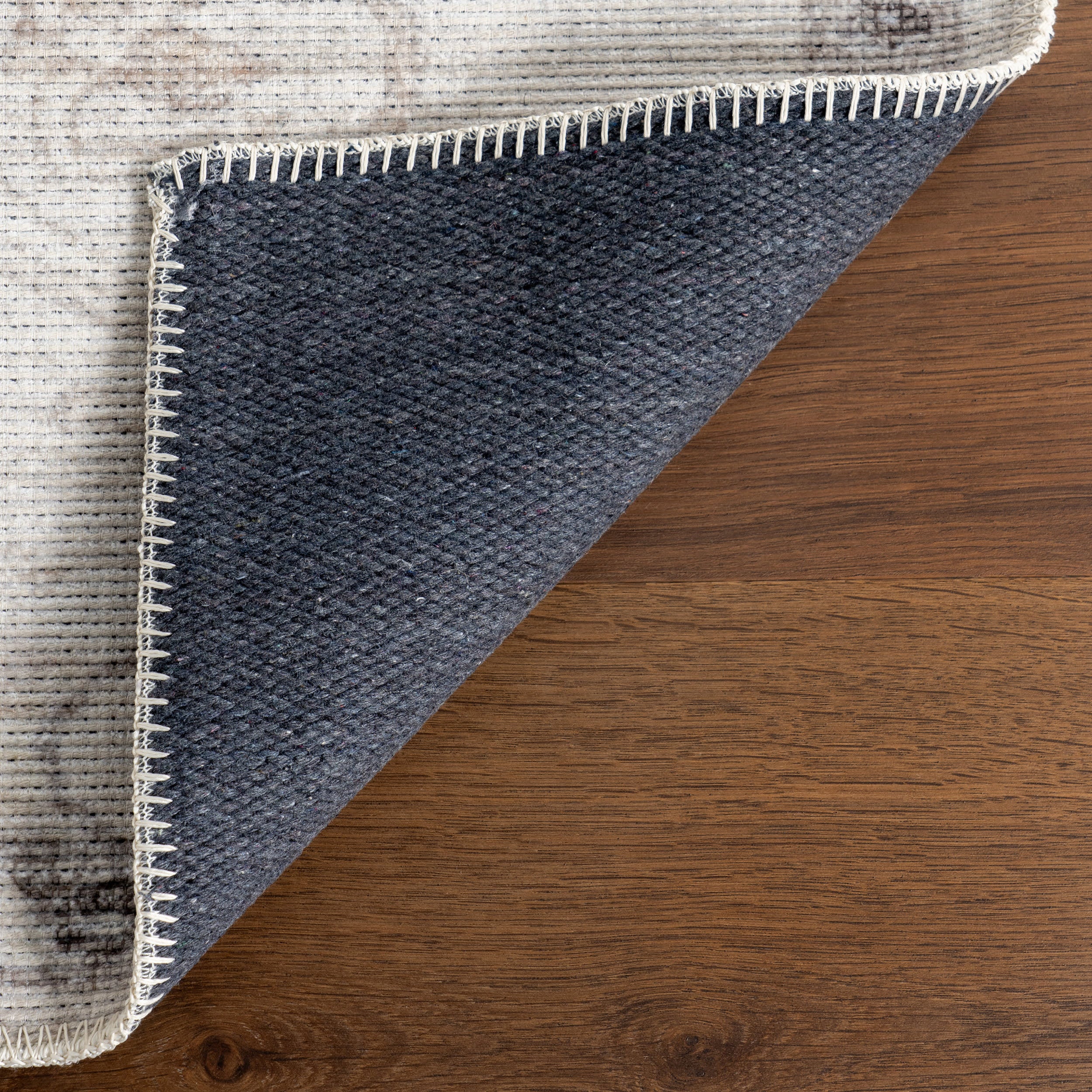 Cadence Floral Washable Rug | Taupe - Image 7