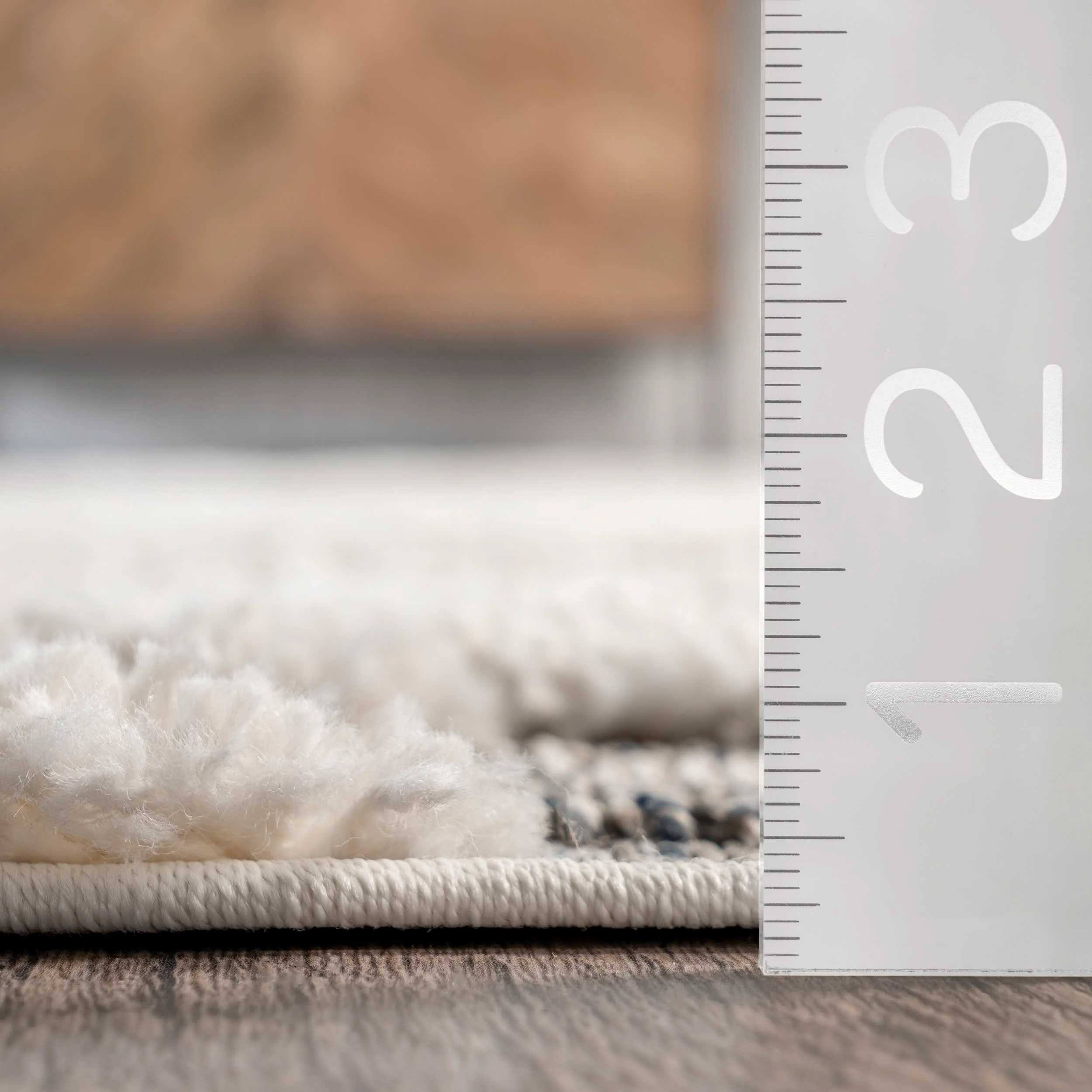 Cadence Striped Shags Rug | Grey - Image 5