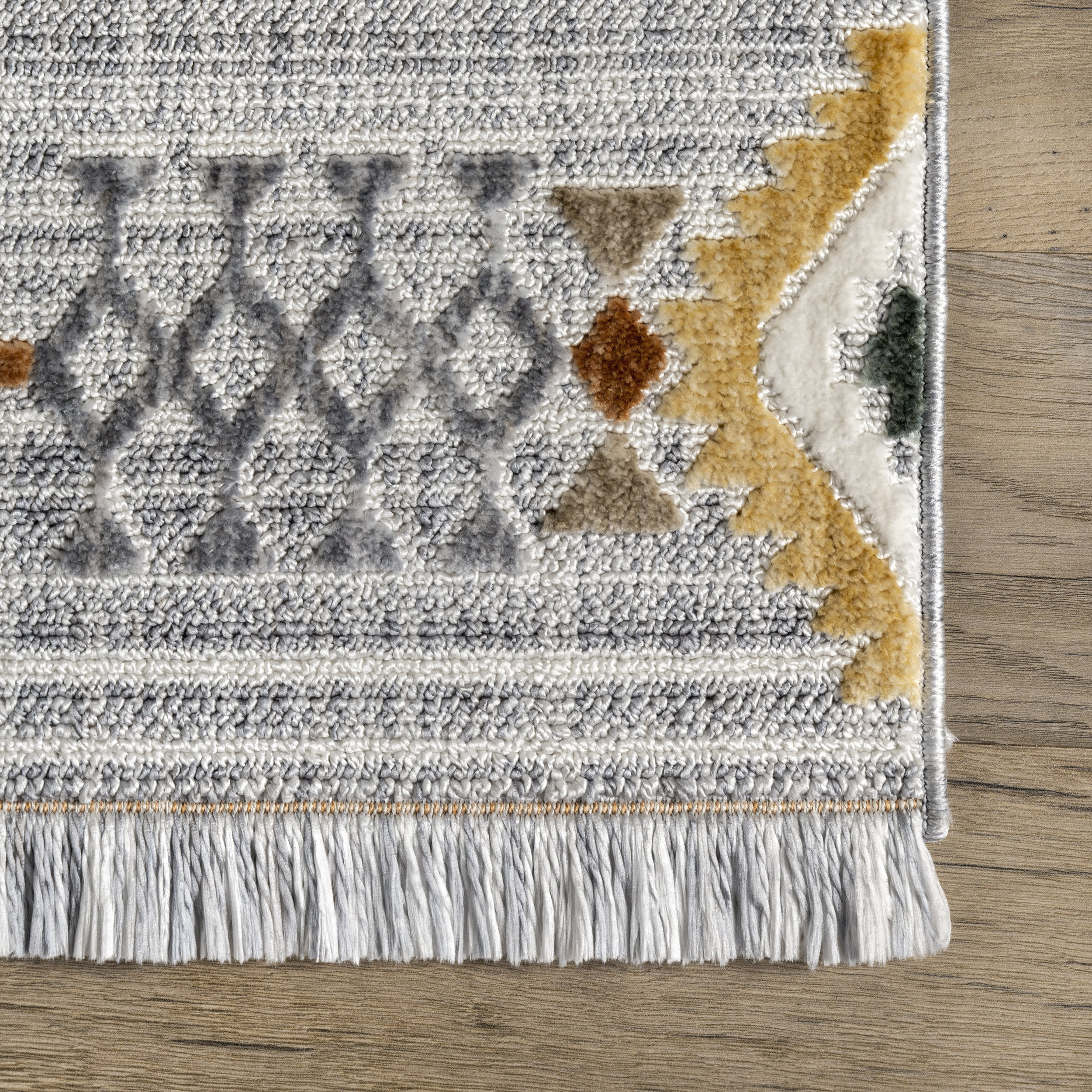 Cadie Iridescent Links Rug | Light Grey - Image 3