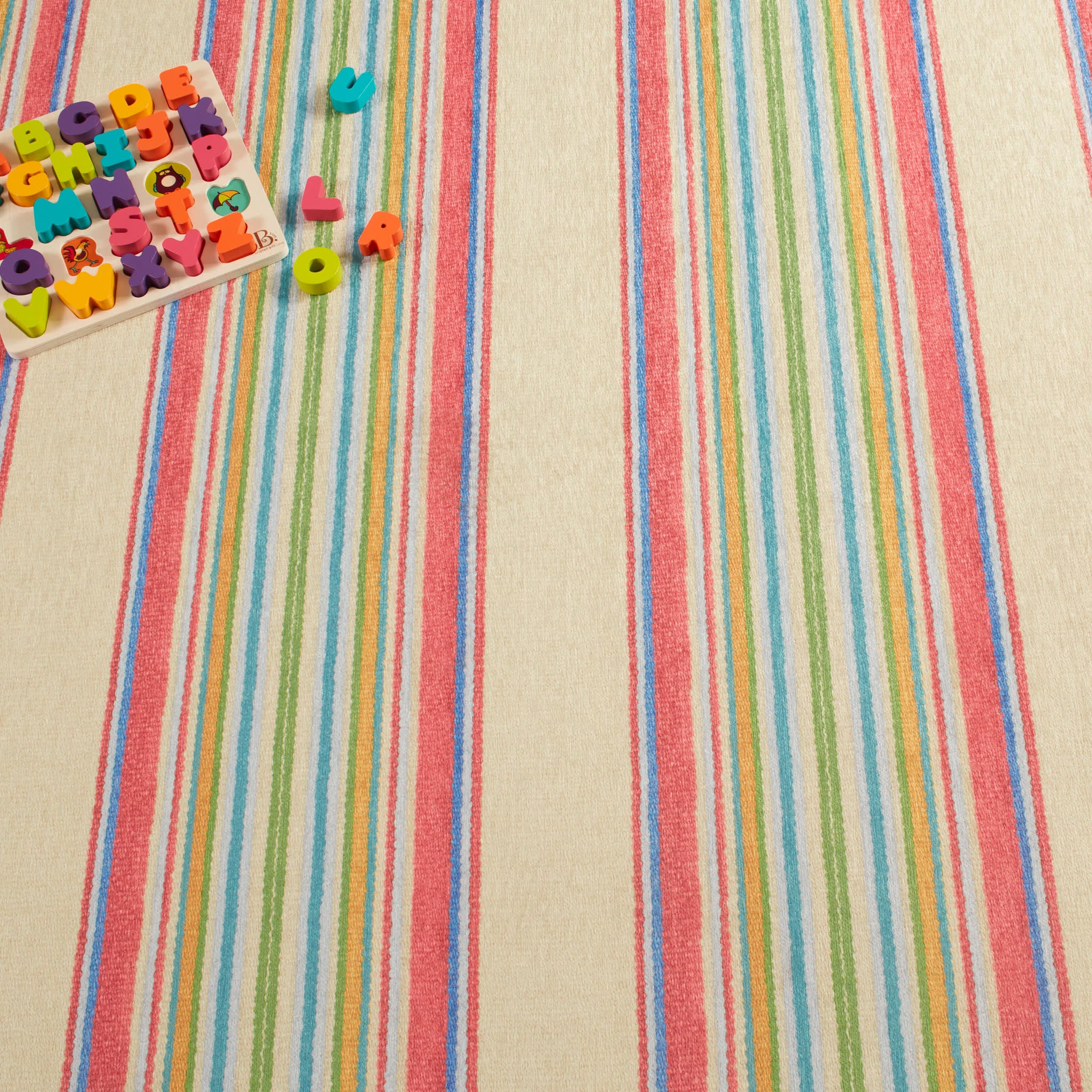 Cady Stripe Machine Washable Rug | Multi - Image 3