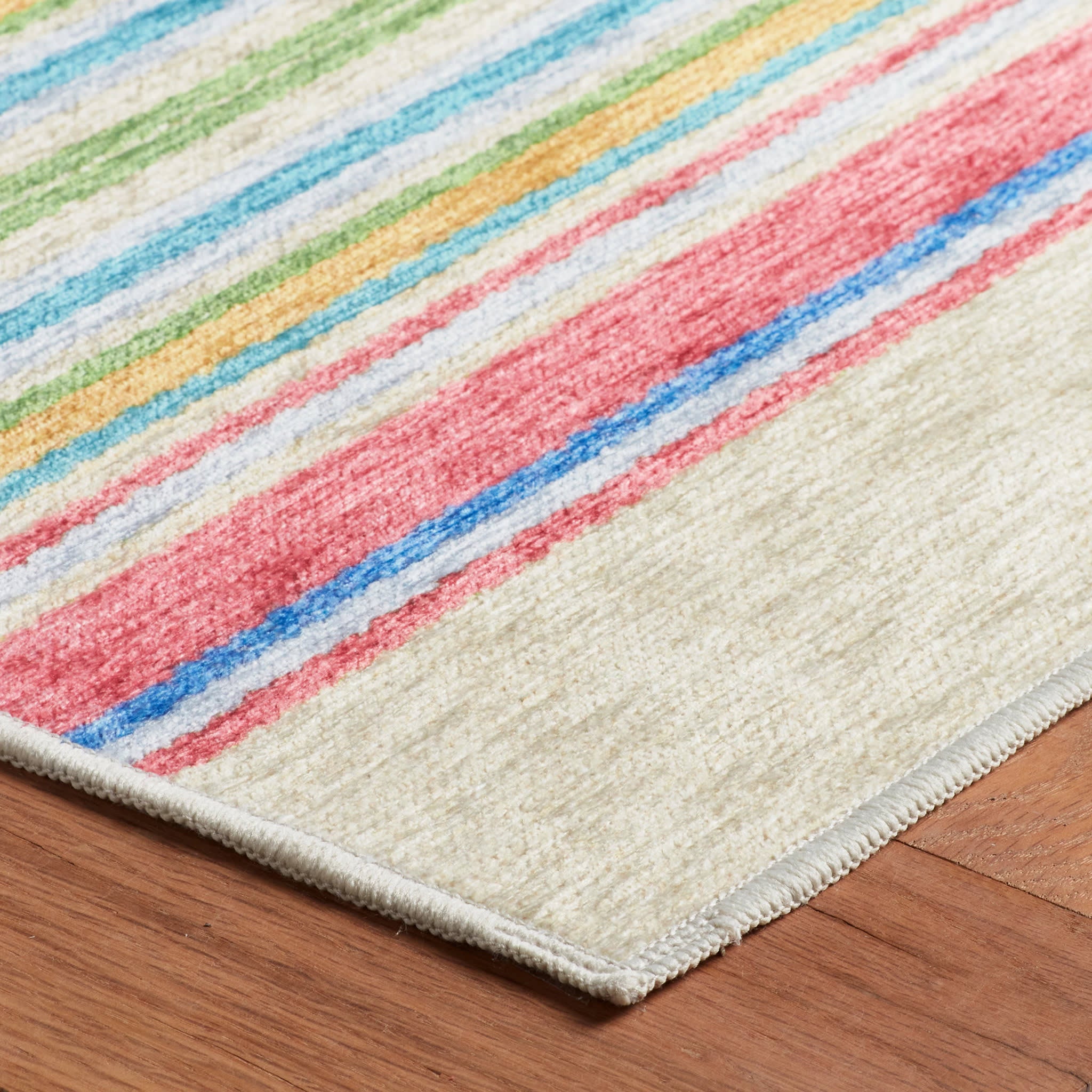 Cady Stripe Machine Washable Rug | Multi - Image 5