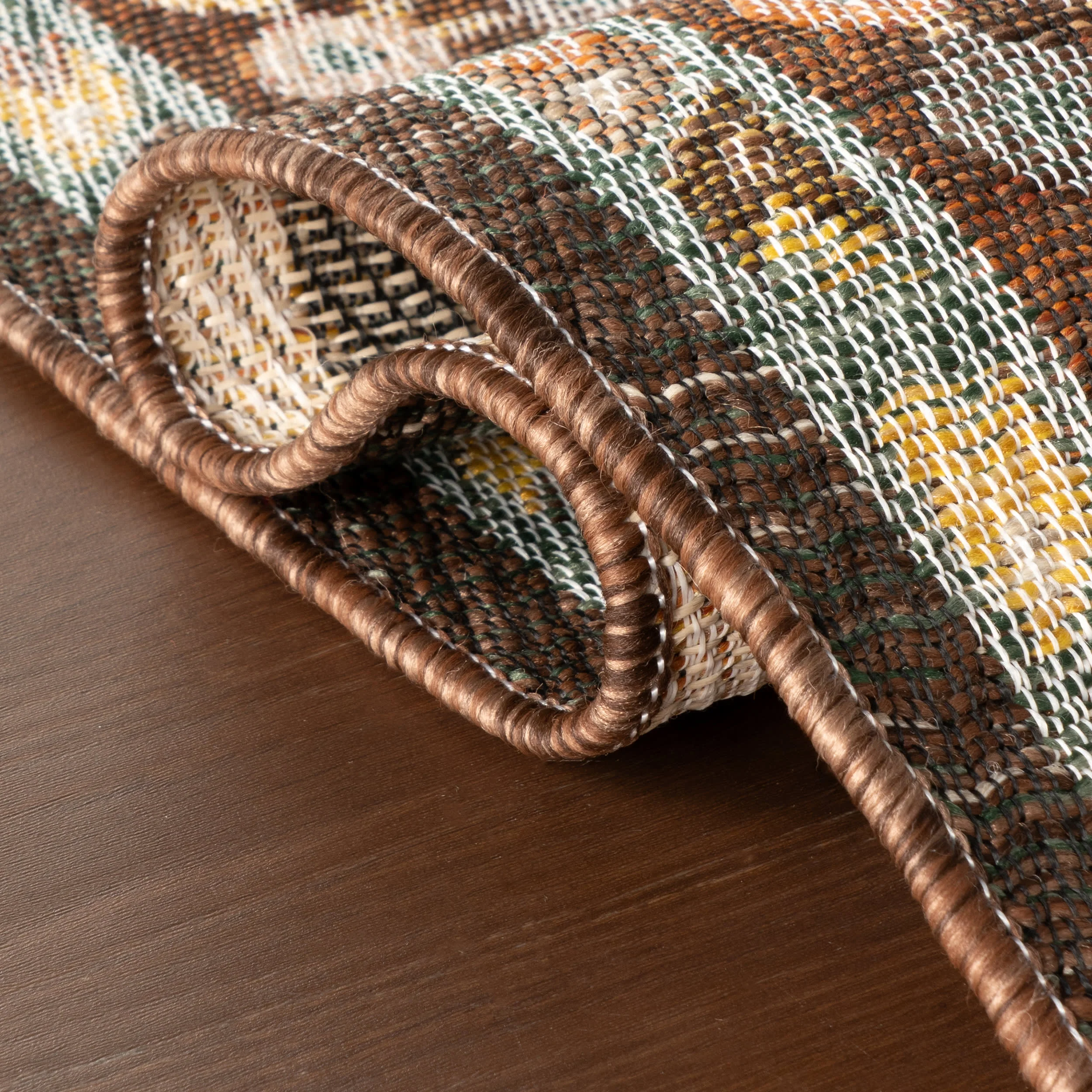 Caeslyn Traditional Floral Indoor/Outdoor Rug | Brown - Image 11