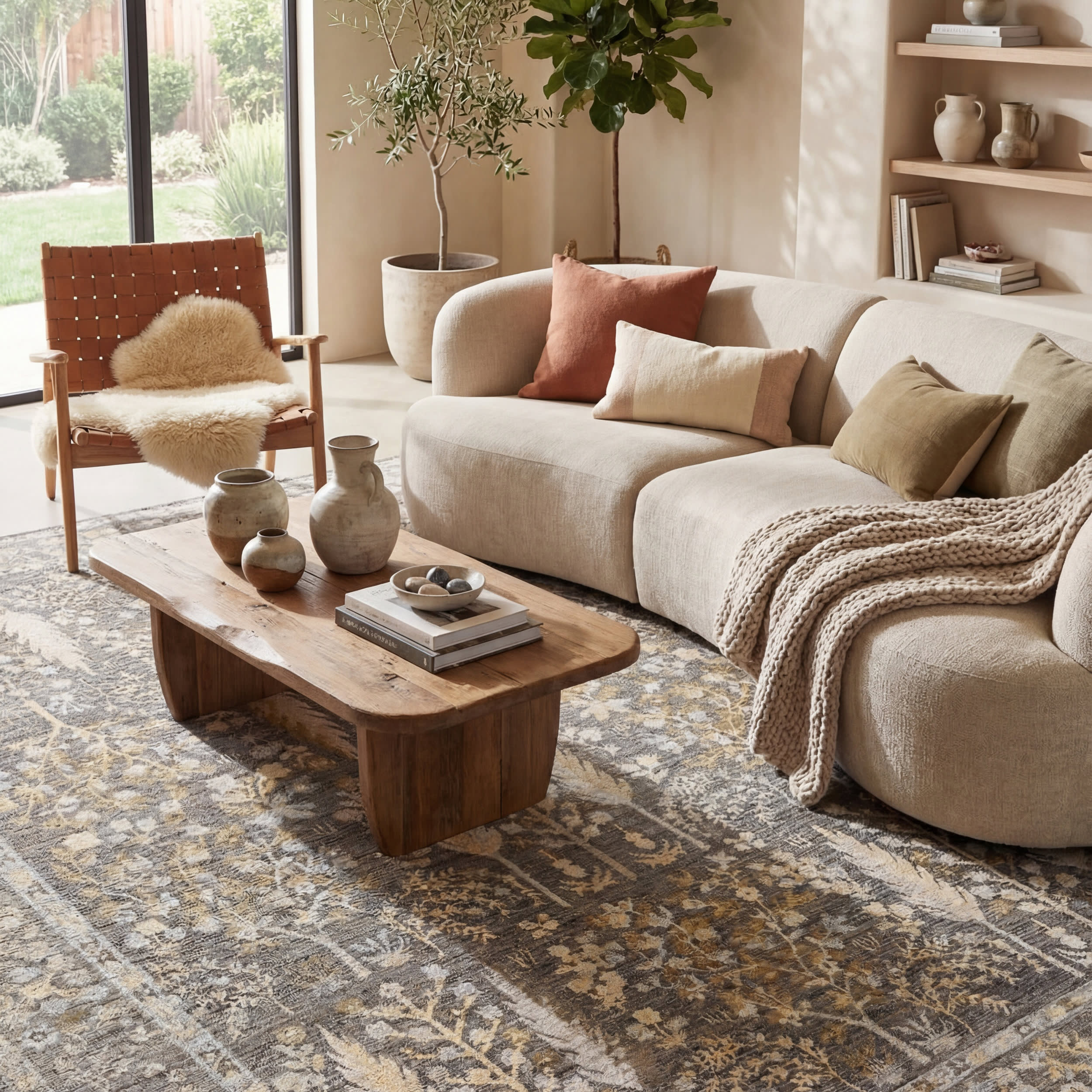 Caeslyn Traditional Floral Indoor/Outdoor Rug | Grey - Image 10