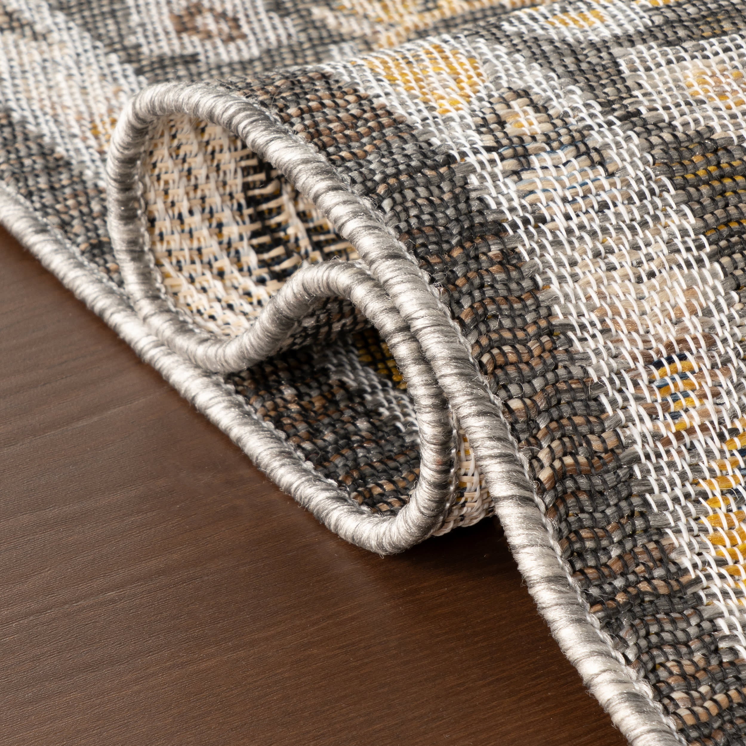 Caeslyn Traditional Floral Indoor/Outdoor Rug | Grey - Image 11