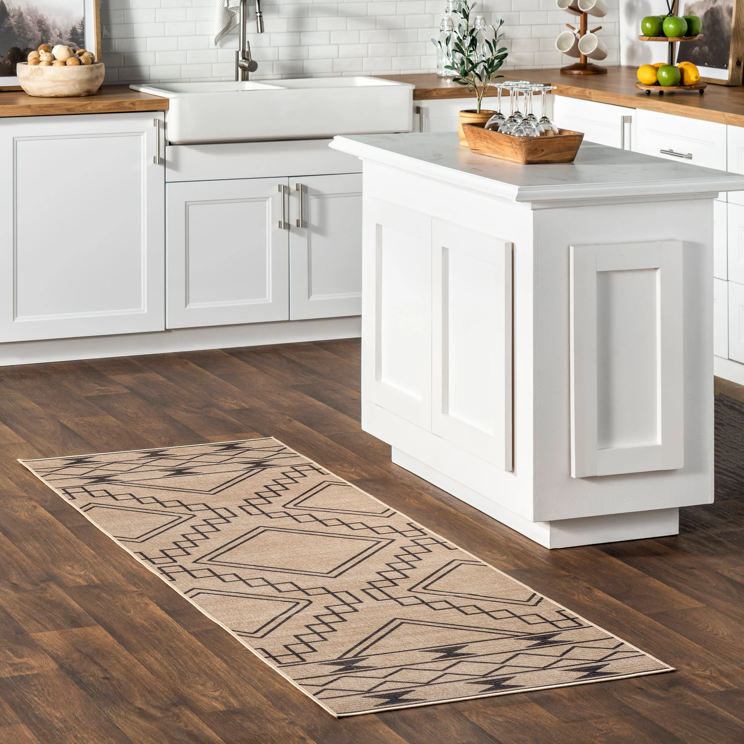 Caitlin Easy-Jute Washable Symbols Rug | Natural - Image 2