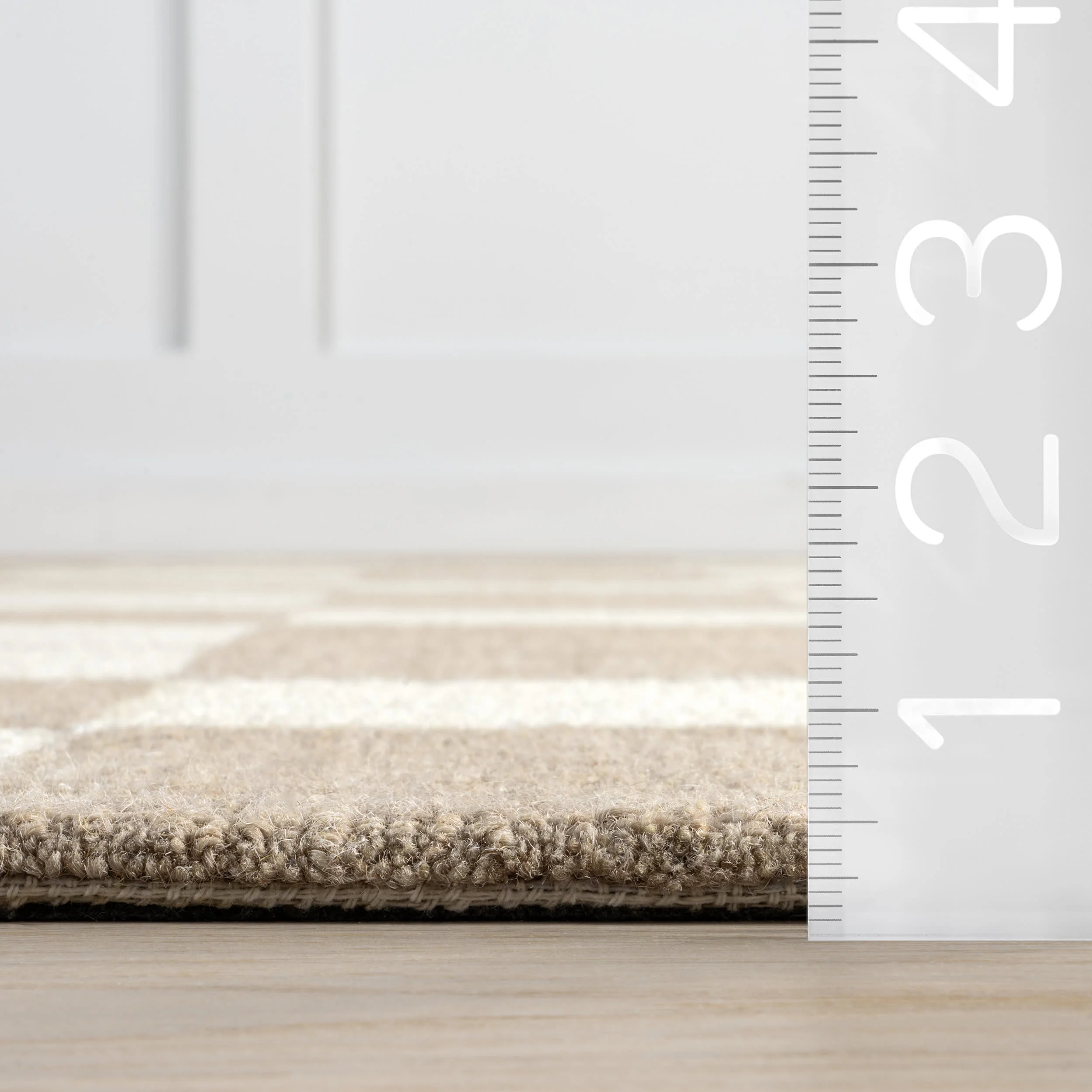 Caitlin Geometric Wool Rug | Beige - Image 5