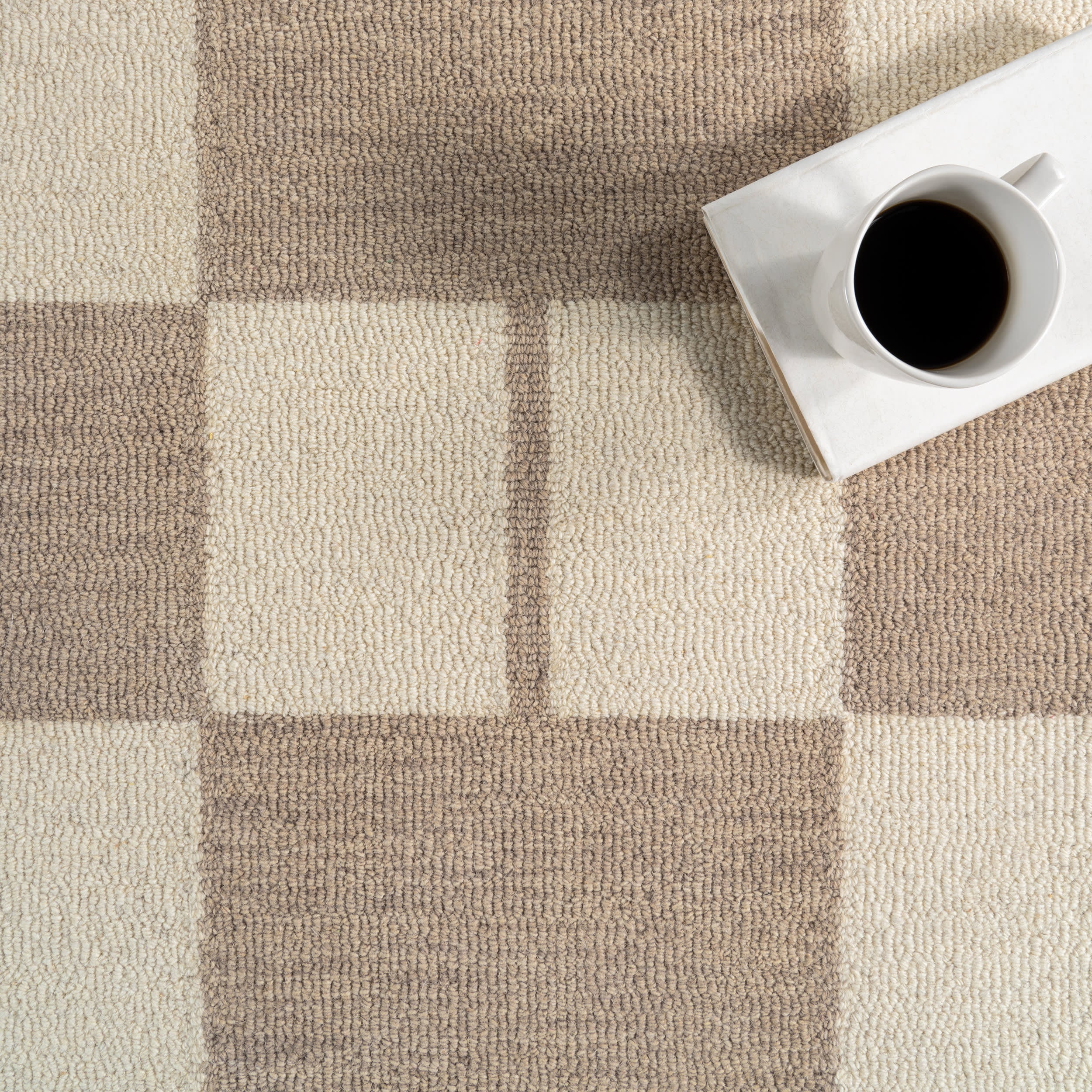 Caitlin Geometric Wool Rug | Beige - Image 7