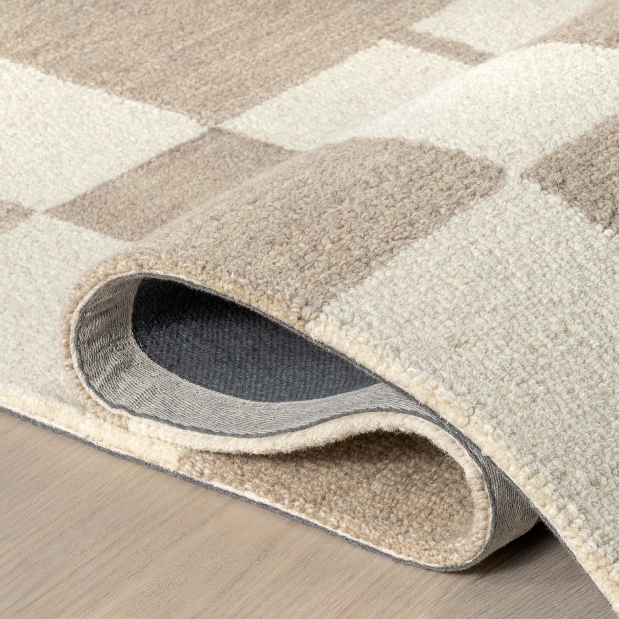 Caitlin Geometric Wool Rug | Beige - Image 8
