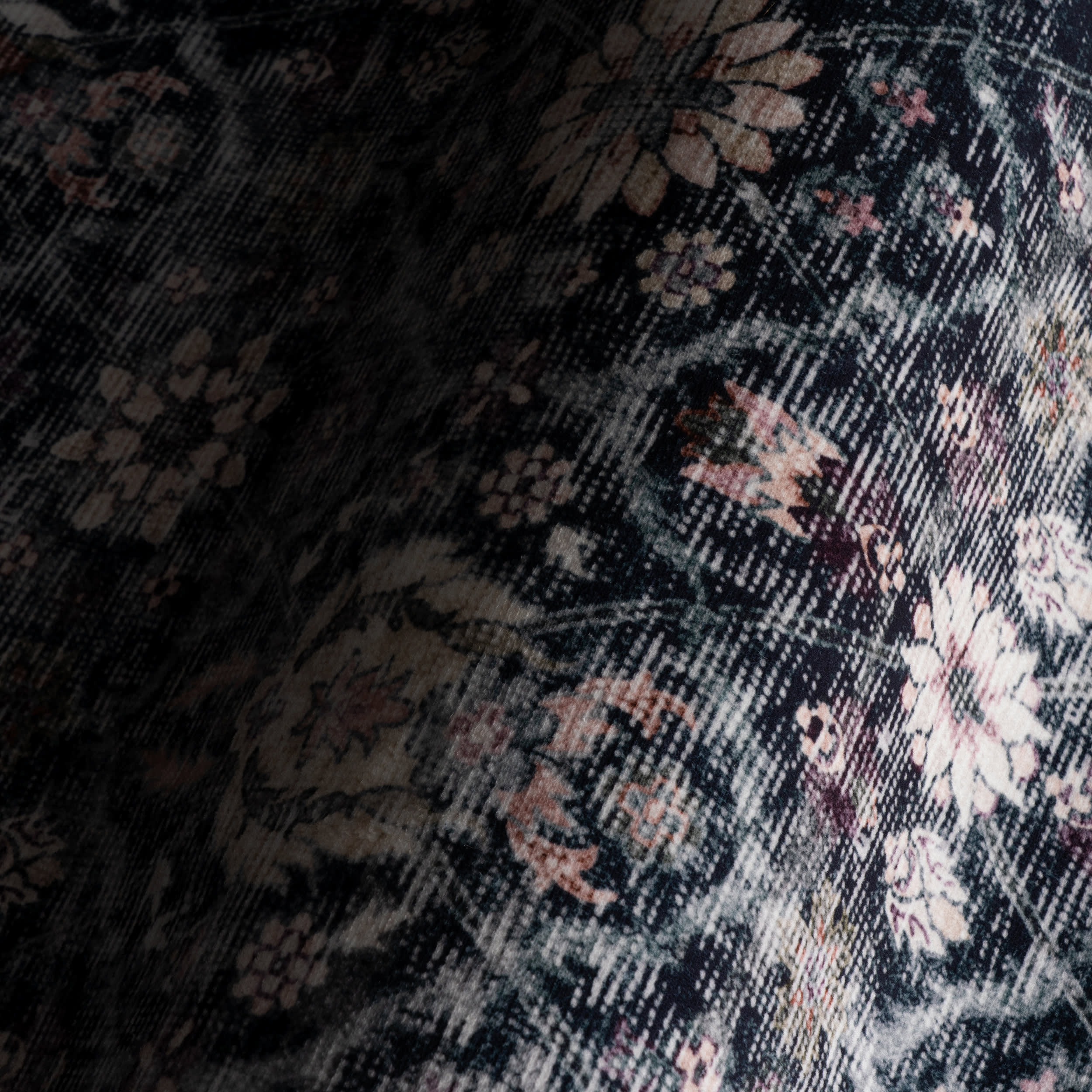 Calari Floral and Paisley Washable Rug | Navy - Image 3