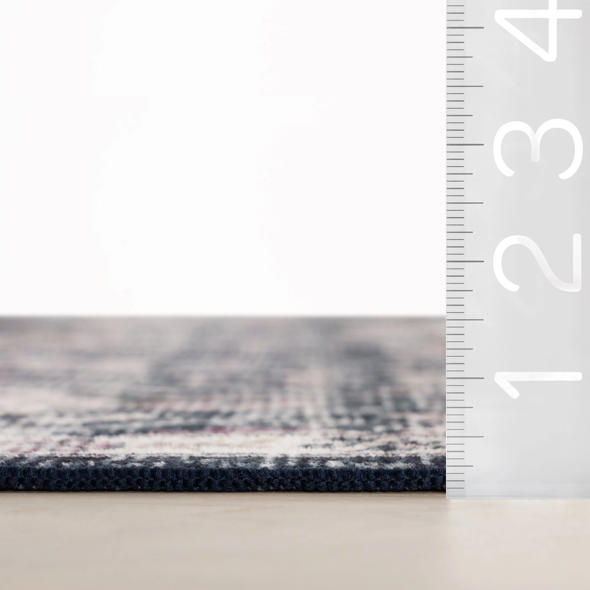 Calari Floral and Paisley Washable Rug | Navy - Image 6