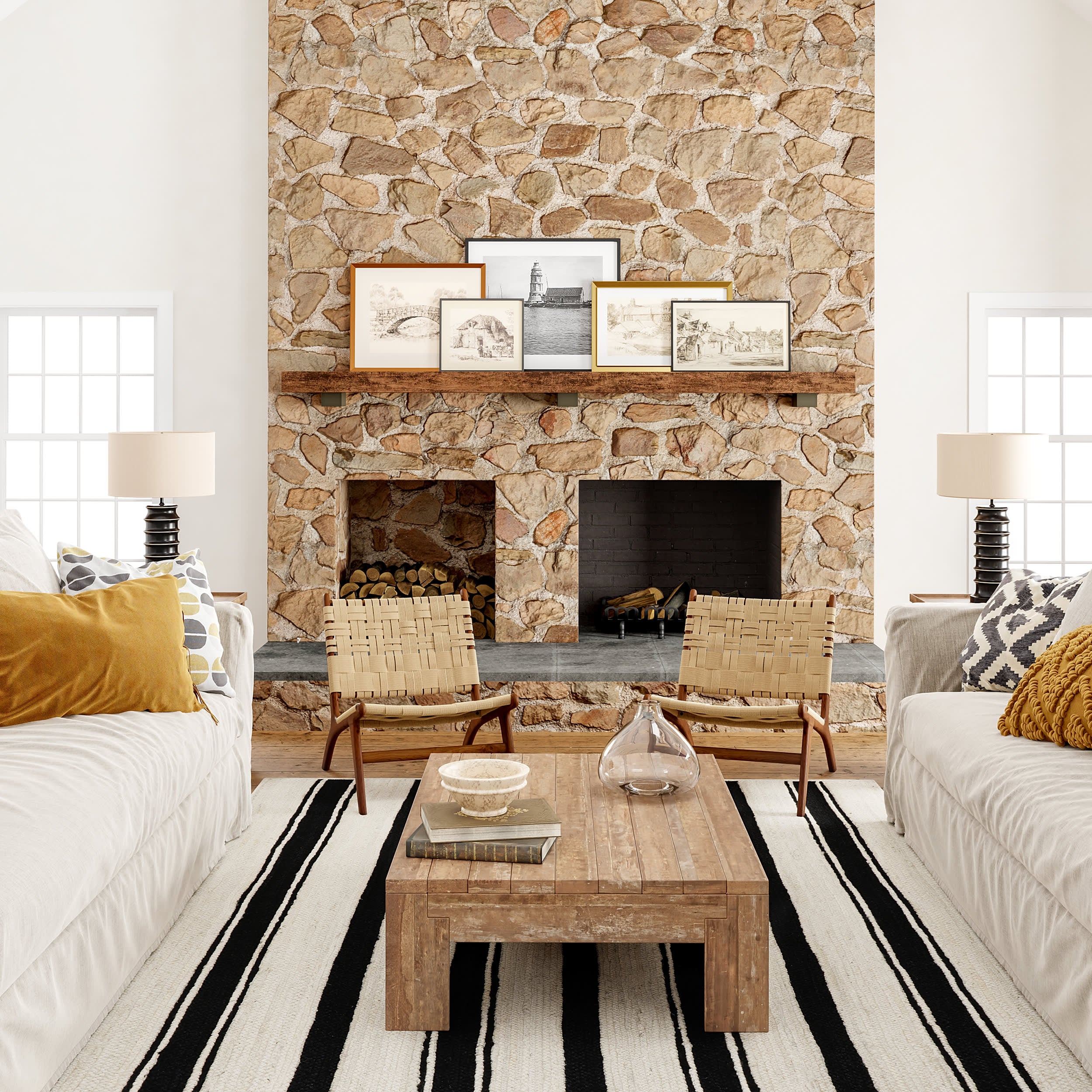 Calathea Striped Jute Rug | Black - Image 2