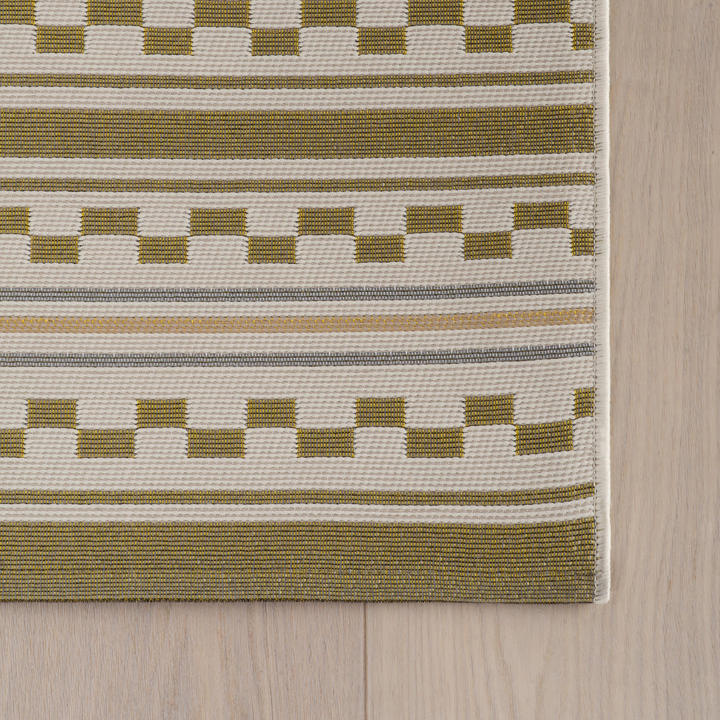 Caldera Modern Checkered Indoor/Outdoor Rug | Tan - Image 6