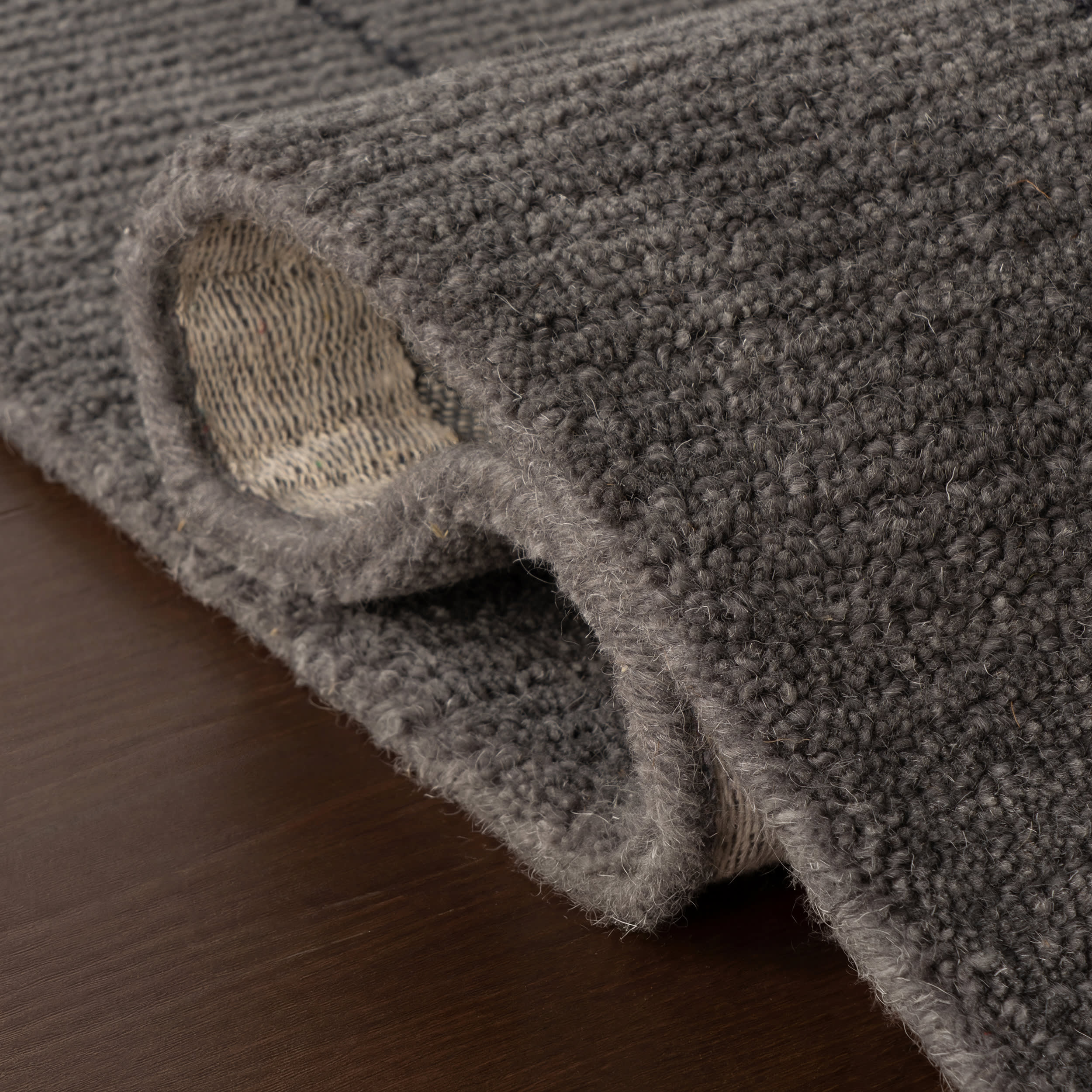 Caligo Mid Century Modern Bordered Rug | Grey - Image 6