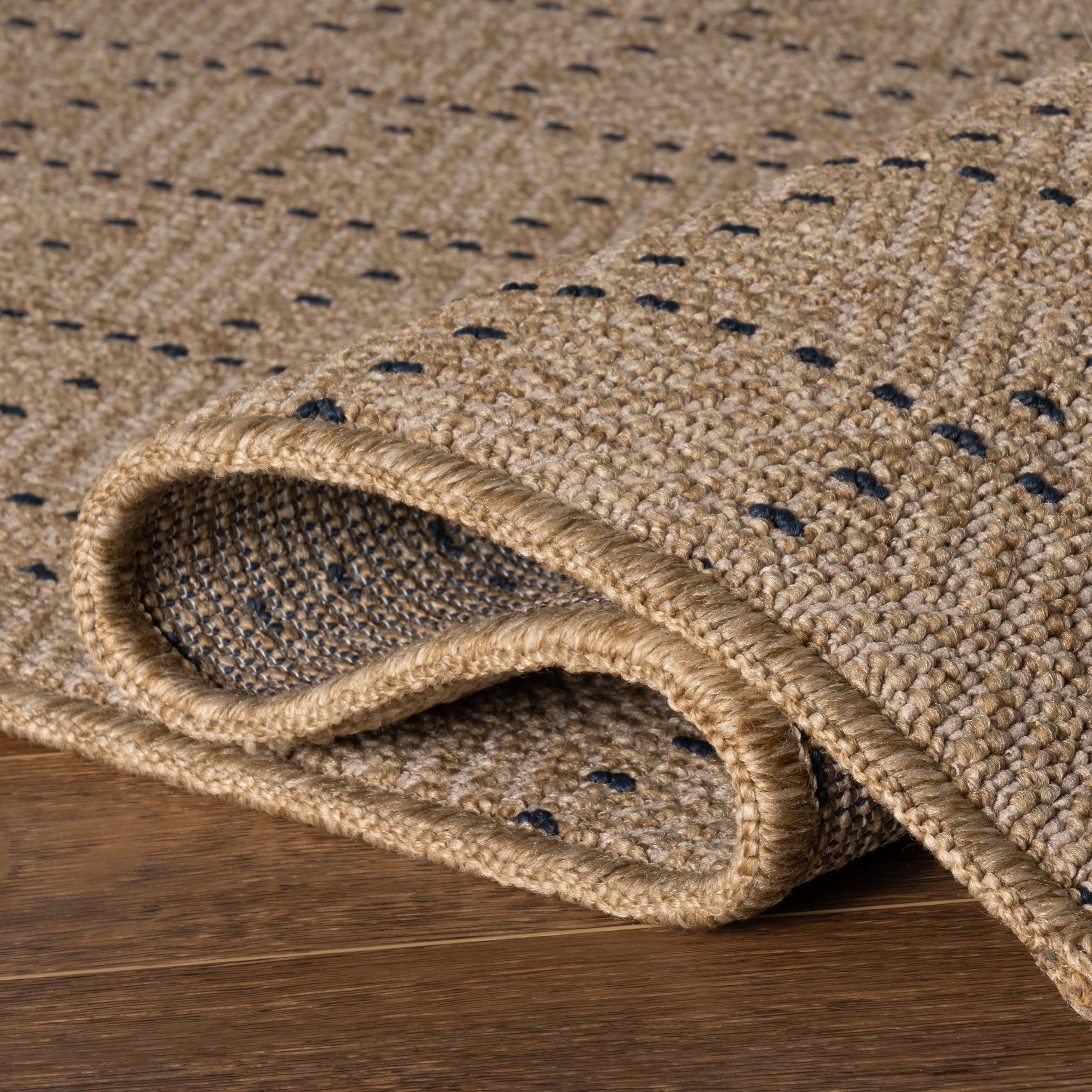 Callista Modern Geometric Indoor/Outdoor Rug | Navy - Image 7