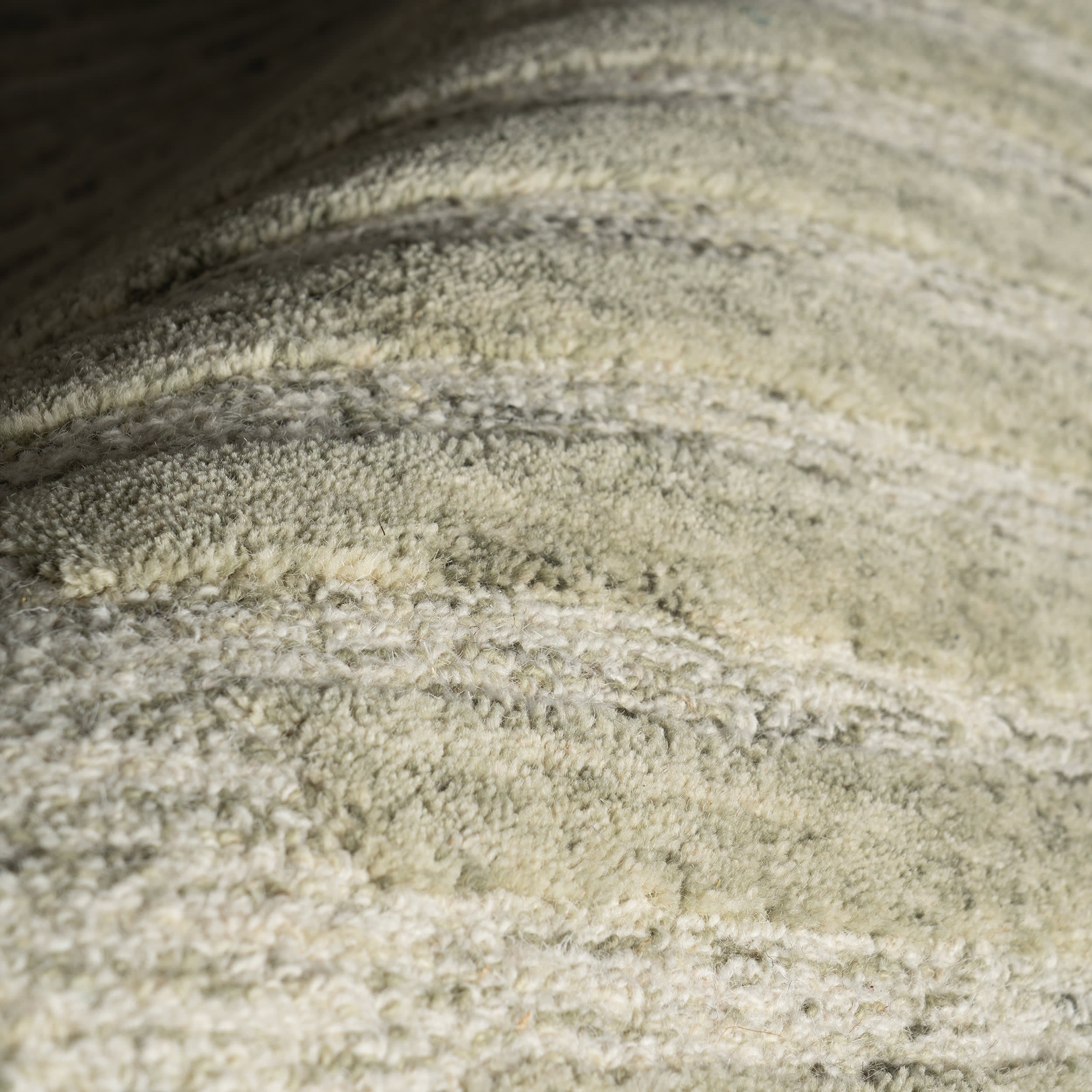 Caly Modern Bordered Wool Rug | Sage Green - Image 3