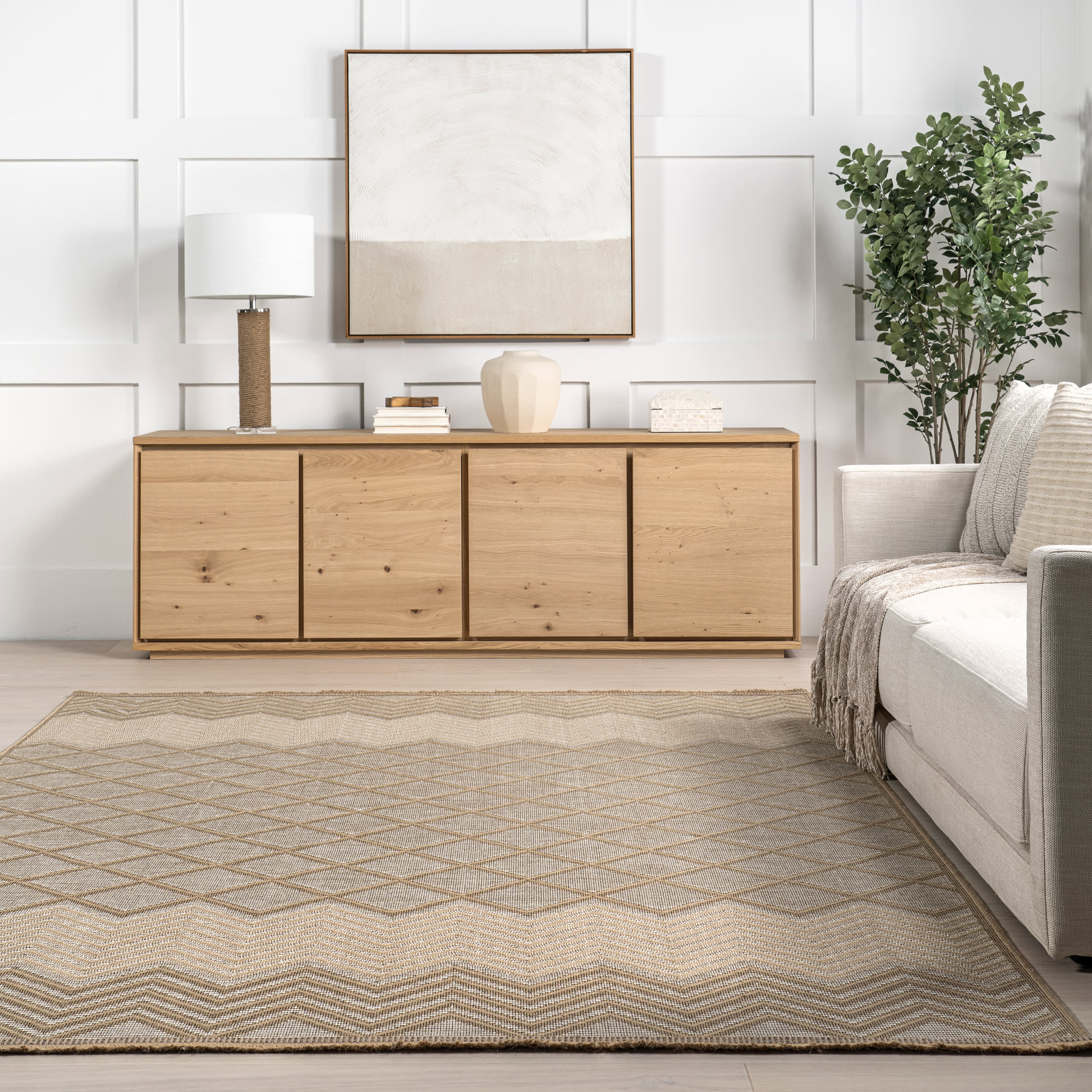 Camila Crosshatch Rug | Ivory - Image 4