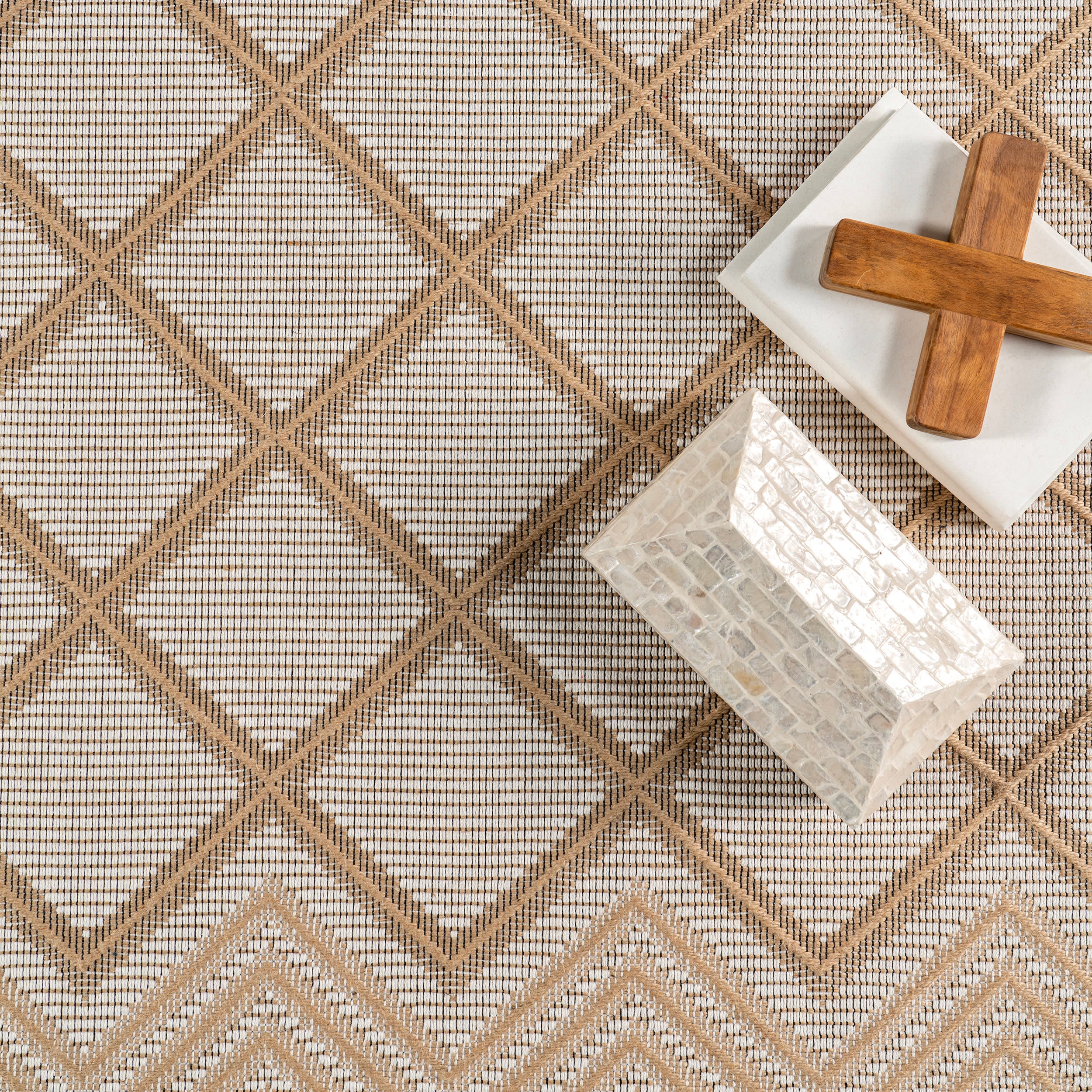 Camila Crosshatch Rug | Ivory - Image 7