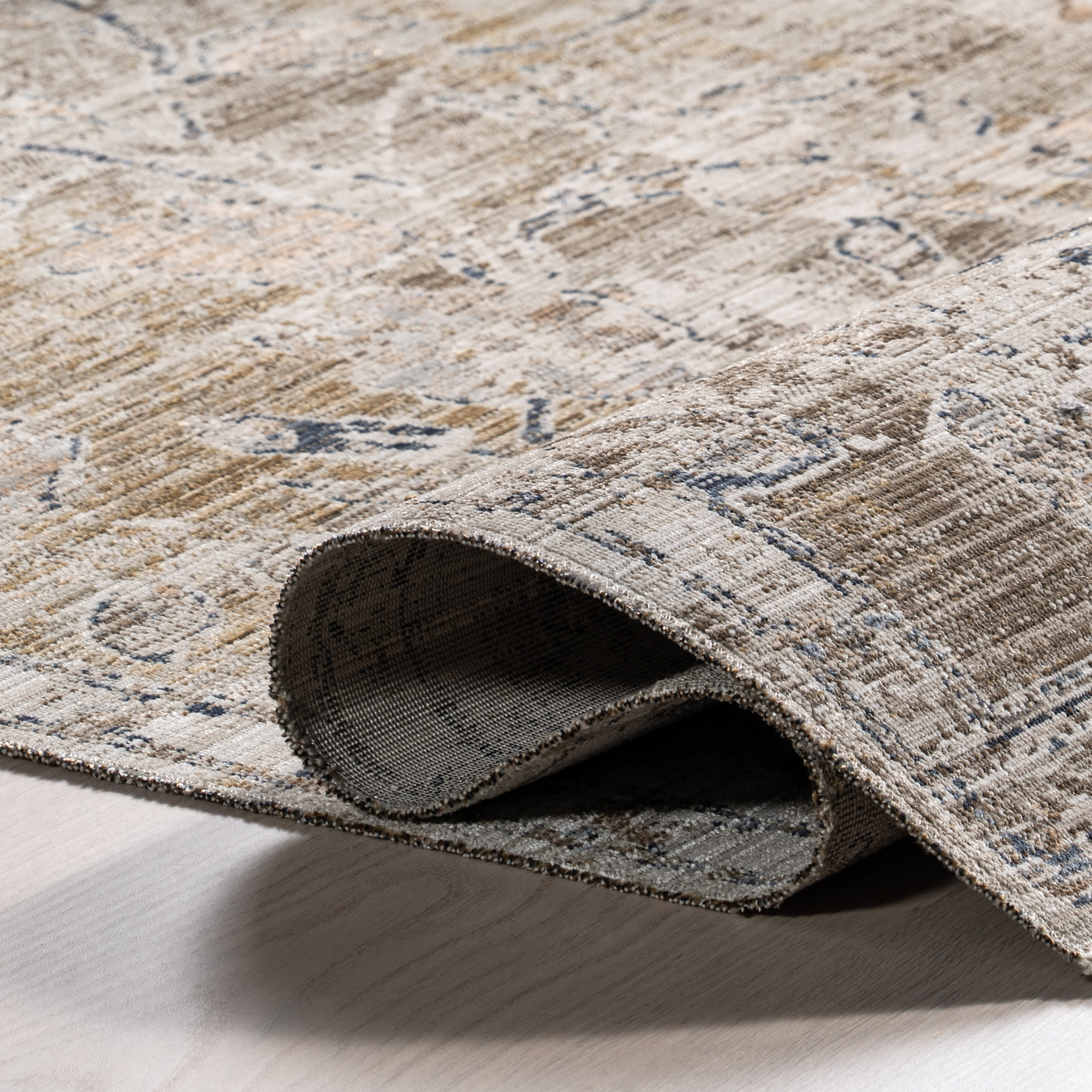Camile Vintage Washable Indoor/Outdoor Rug | Beige - Image 6