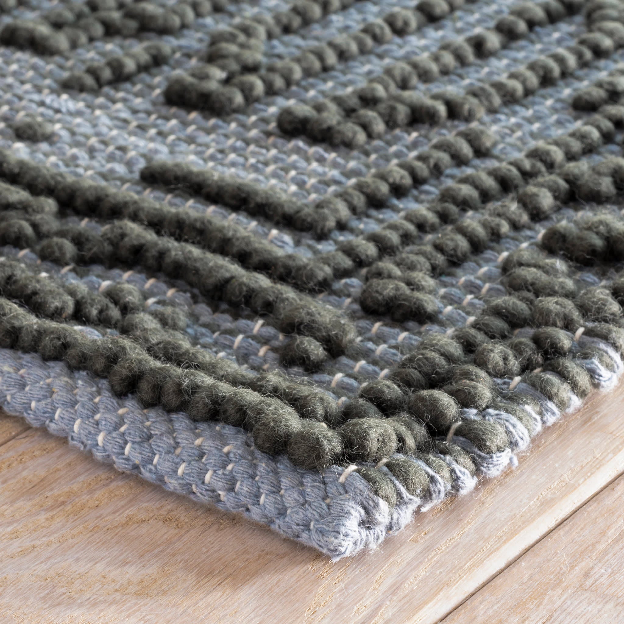 Campbell Handwoven Wool Rug | Iron - Image 5