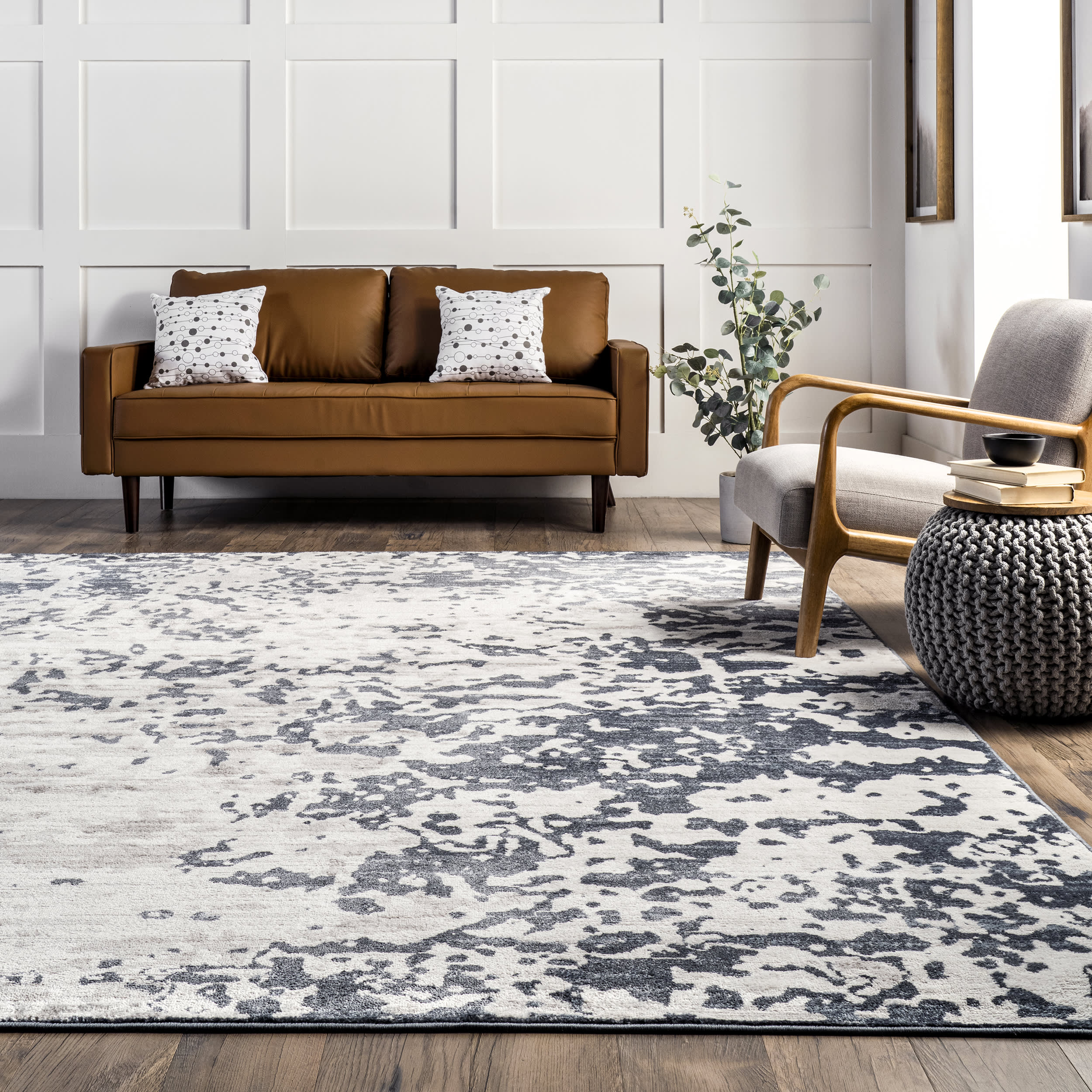 Camryn Mottled Abstract Rug | Blue - Image 4