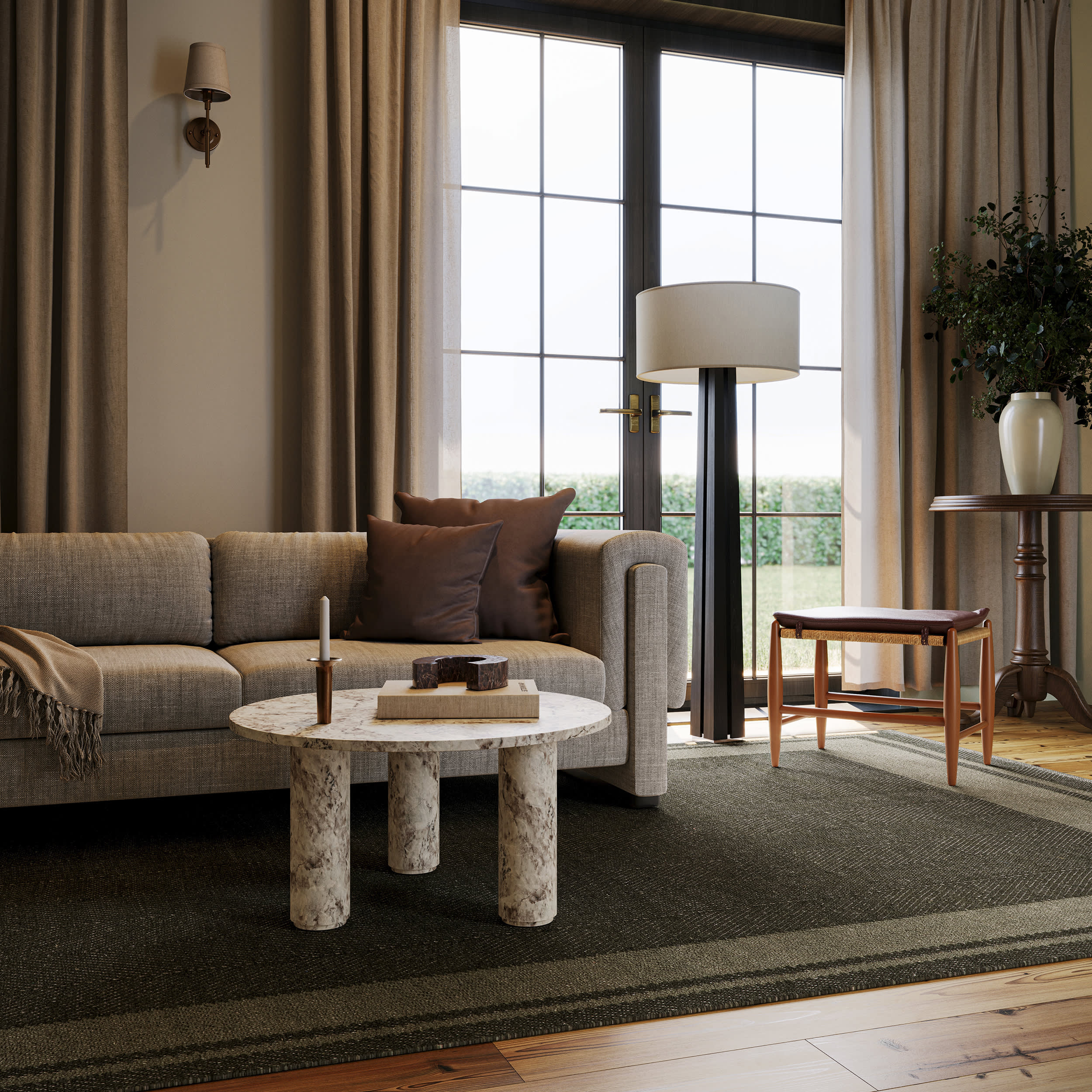 Canon Bordered Wool Rug by Nate Berkus | Green - Image 7