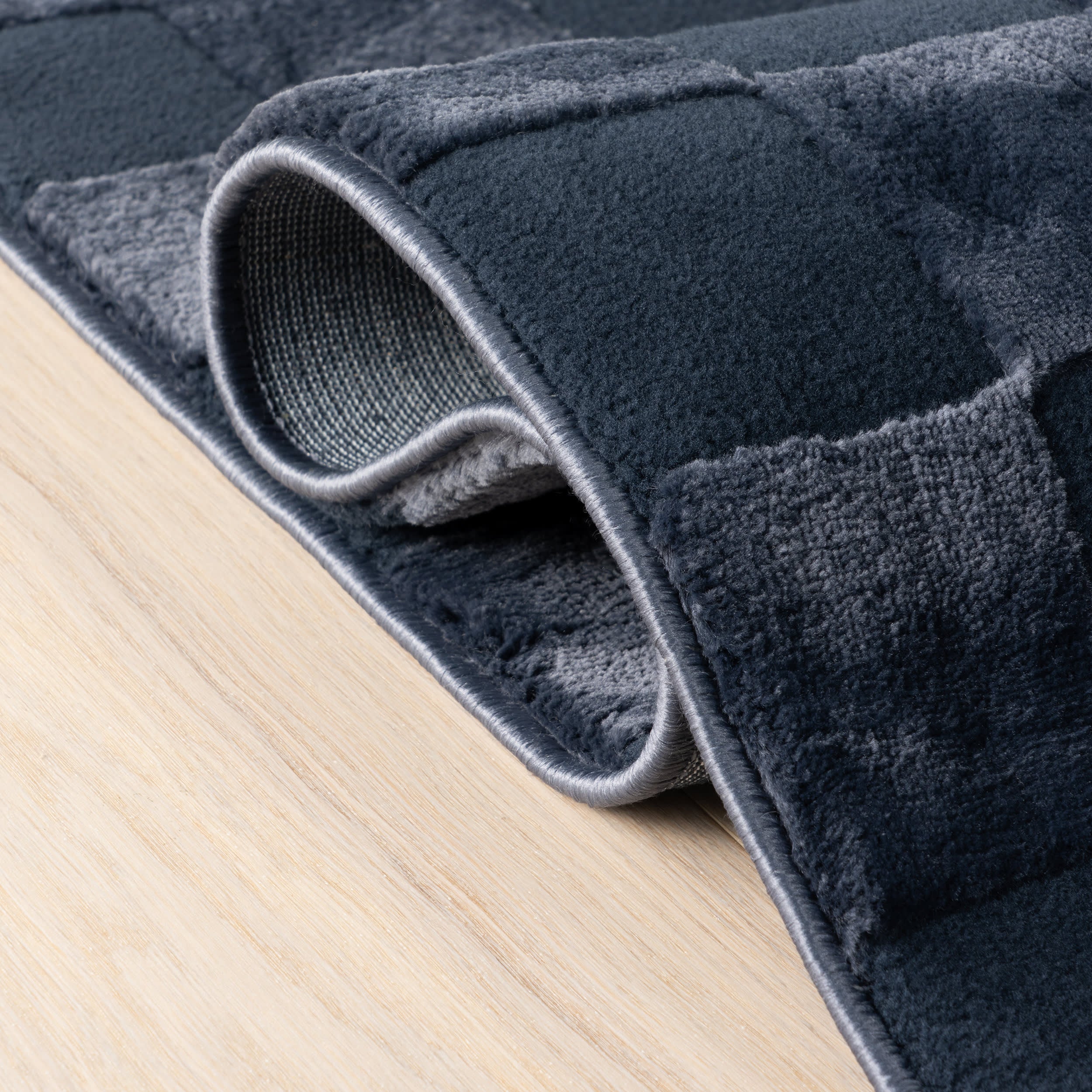 Cape May Plush Textured Washable Rug | Blue - Image 6