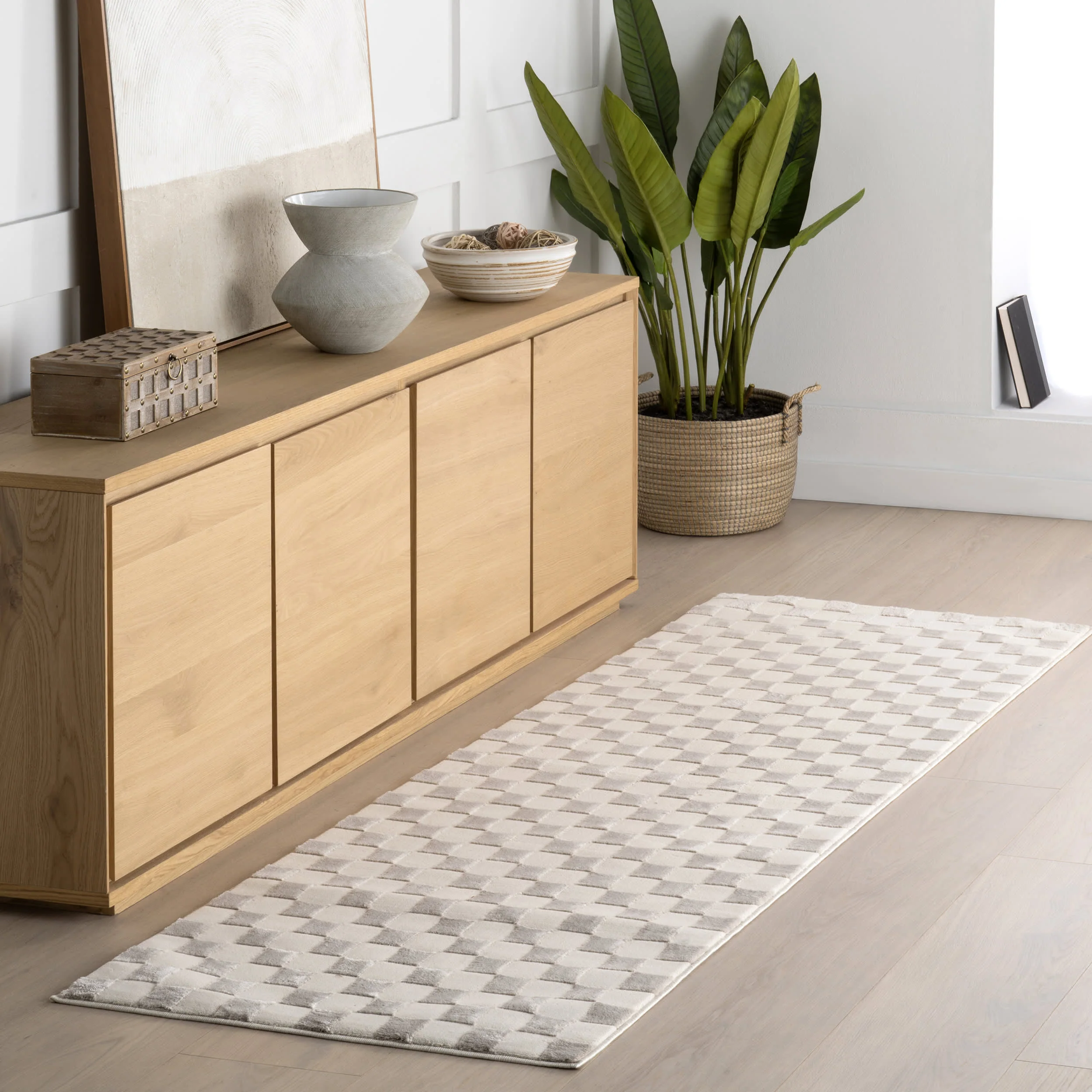 Cape May Plush Textured Washable Rug | Cream/Grey - Image 2