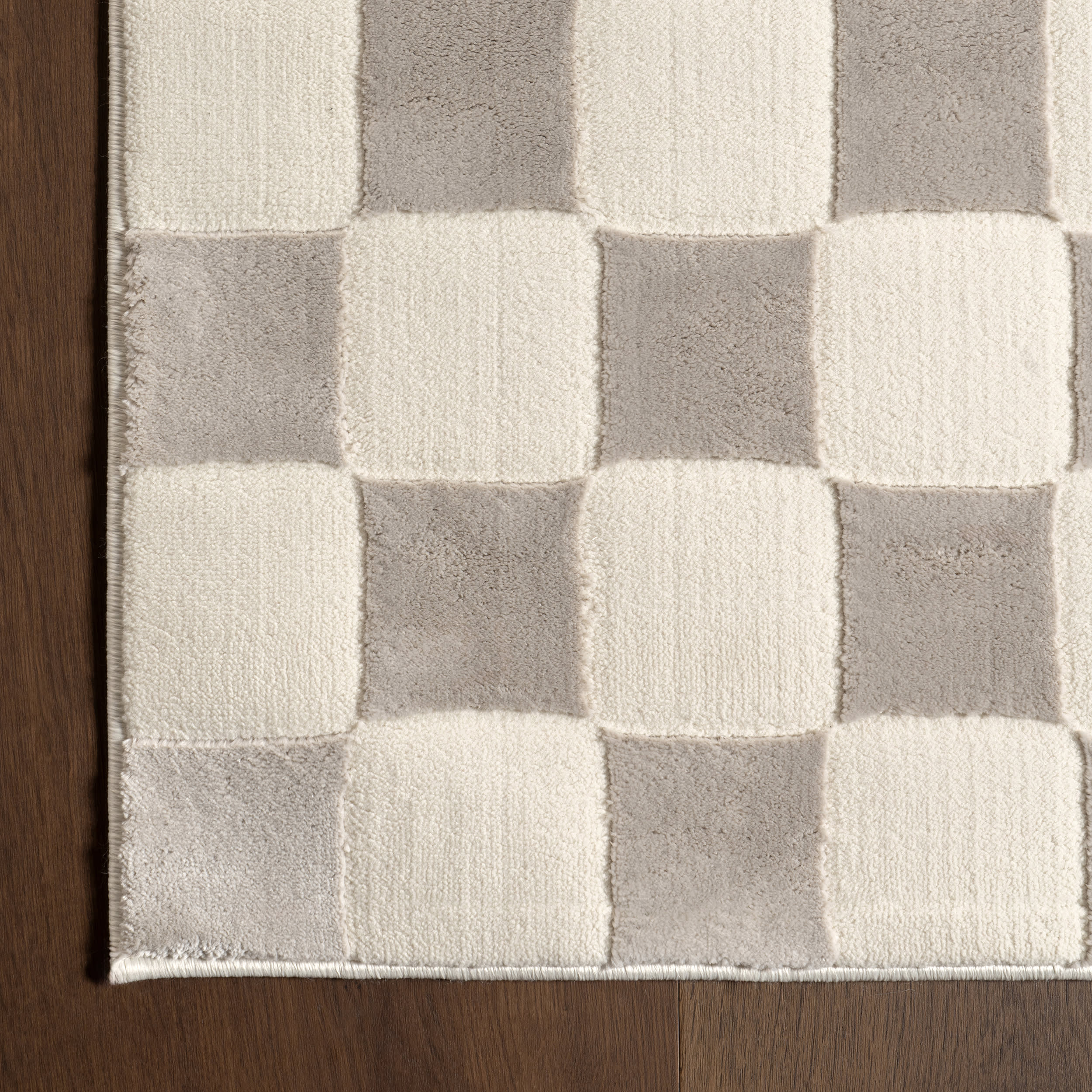 Cape May Plush Textured Washable Rug | Cream/Grey - Image 2
