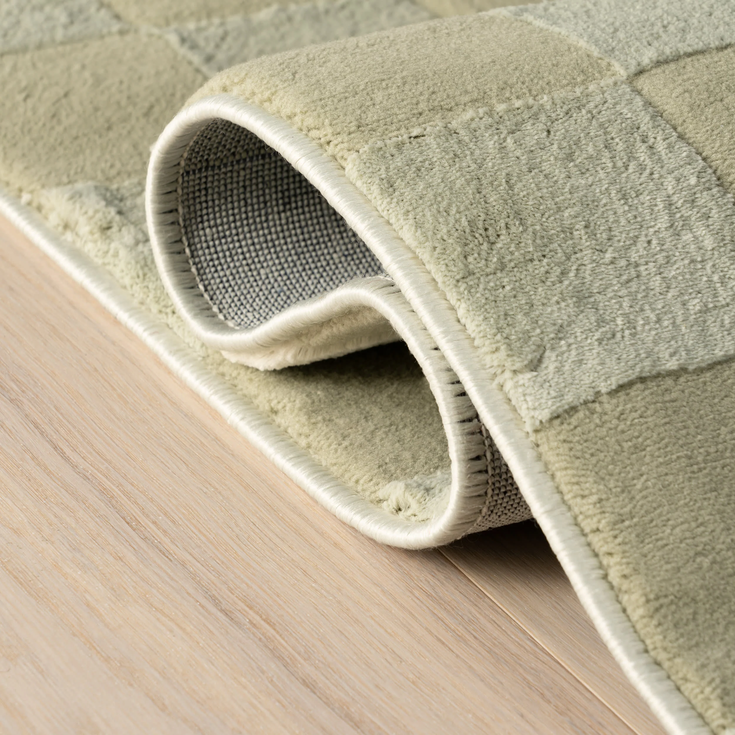 Cape May Plush Textured Washable Rug | Light Green - Image 6