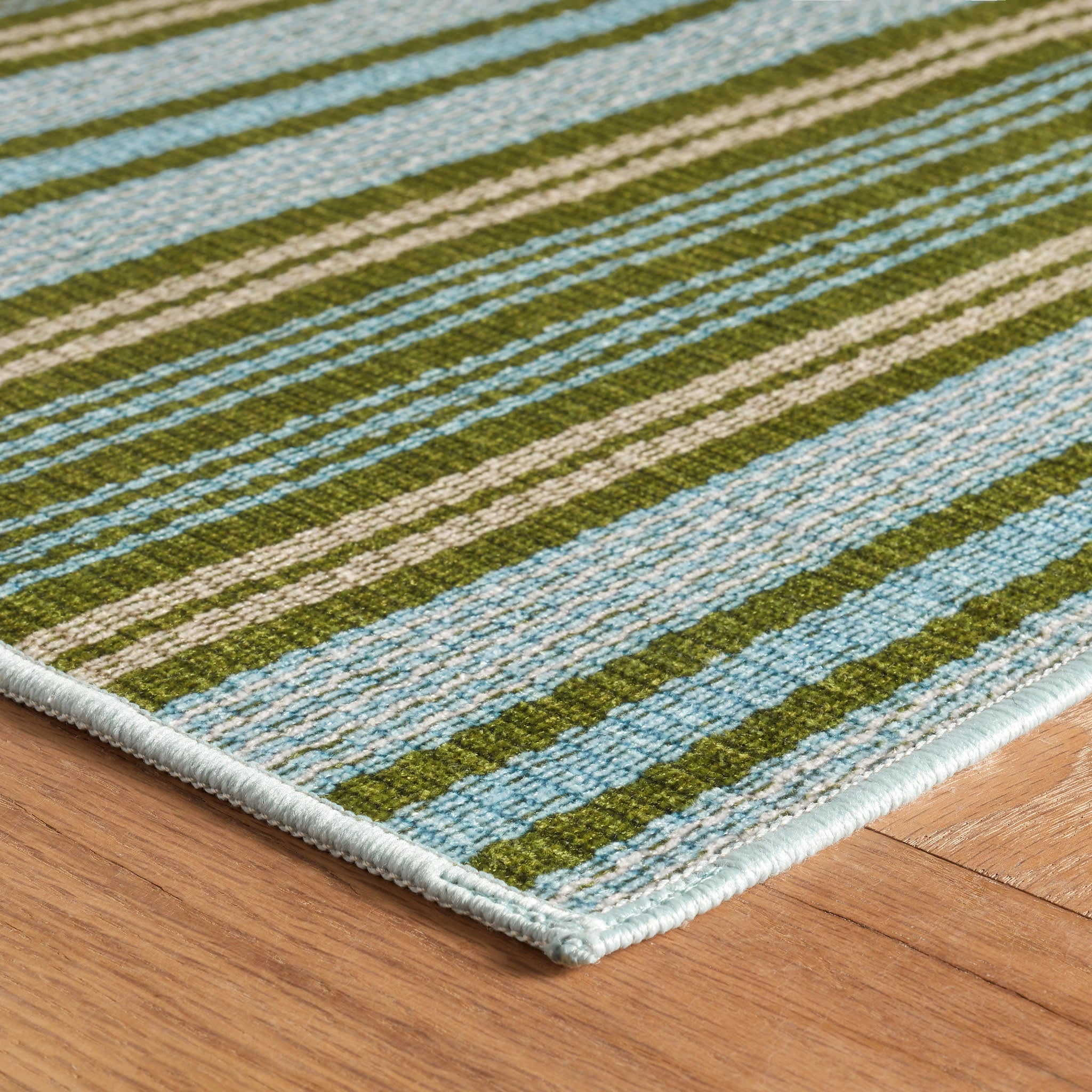 Caravan Stripe Machine Washable Rug | Multi - Image 6
