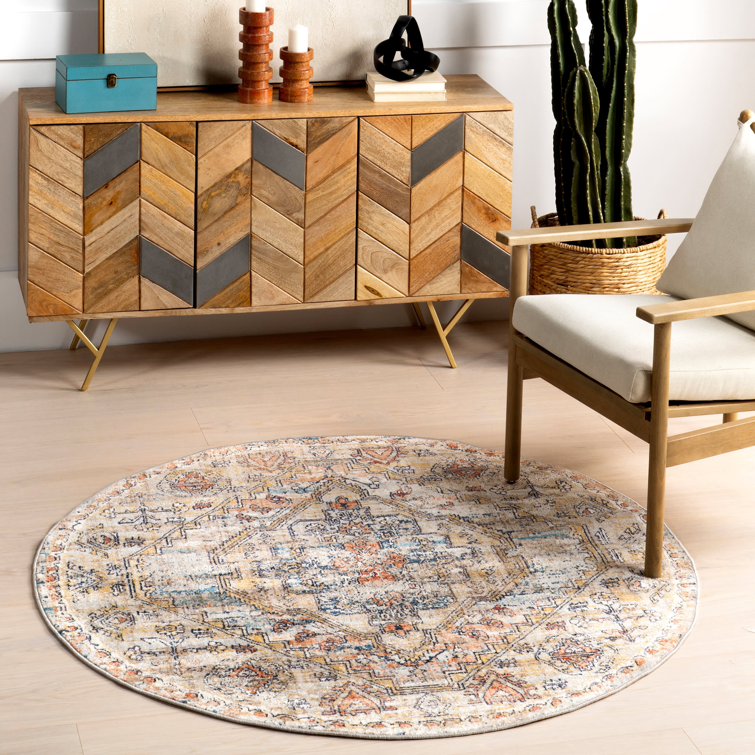 Cardinal Cartouche Rug | Beige - Image 2