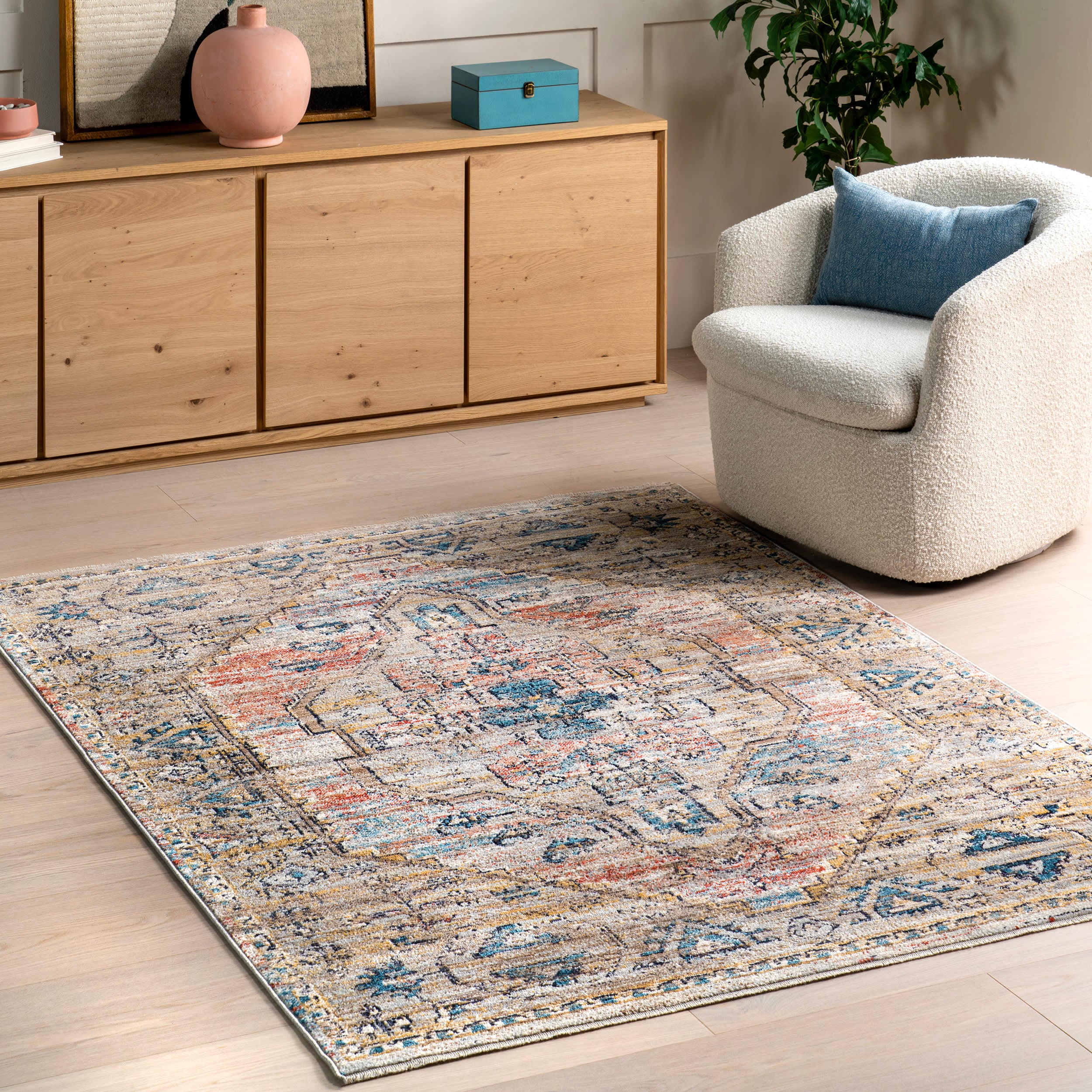 Cardinal Cartouche Rug | Blue - Image 2