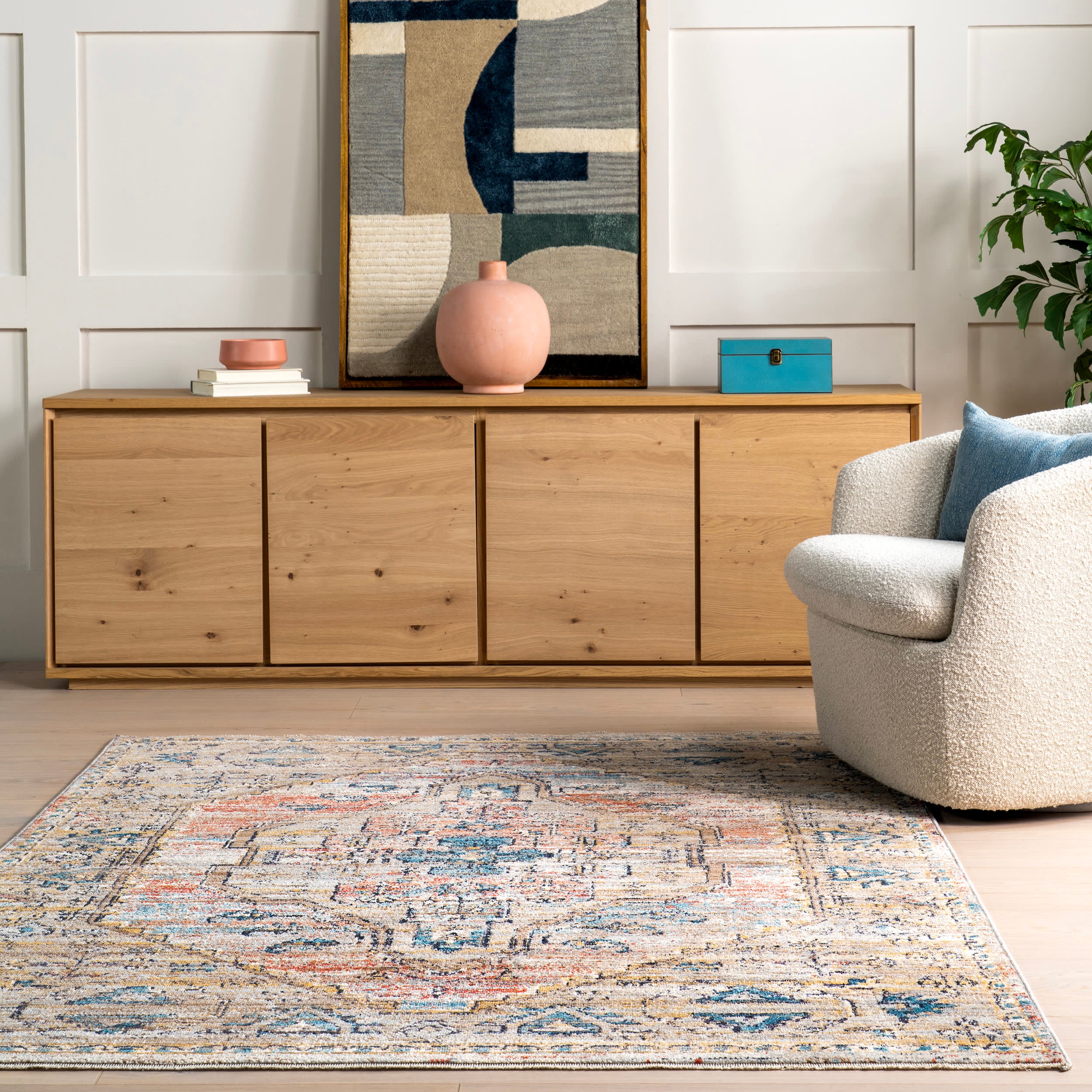 Cardinal Cartouche Rug | Blue - Image 4