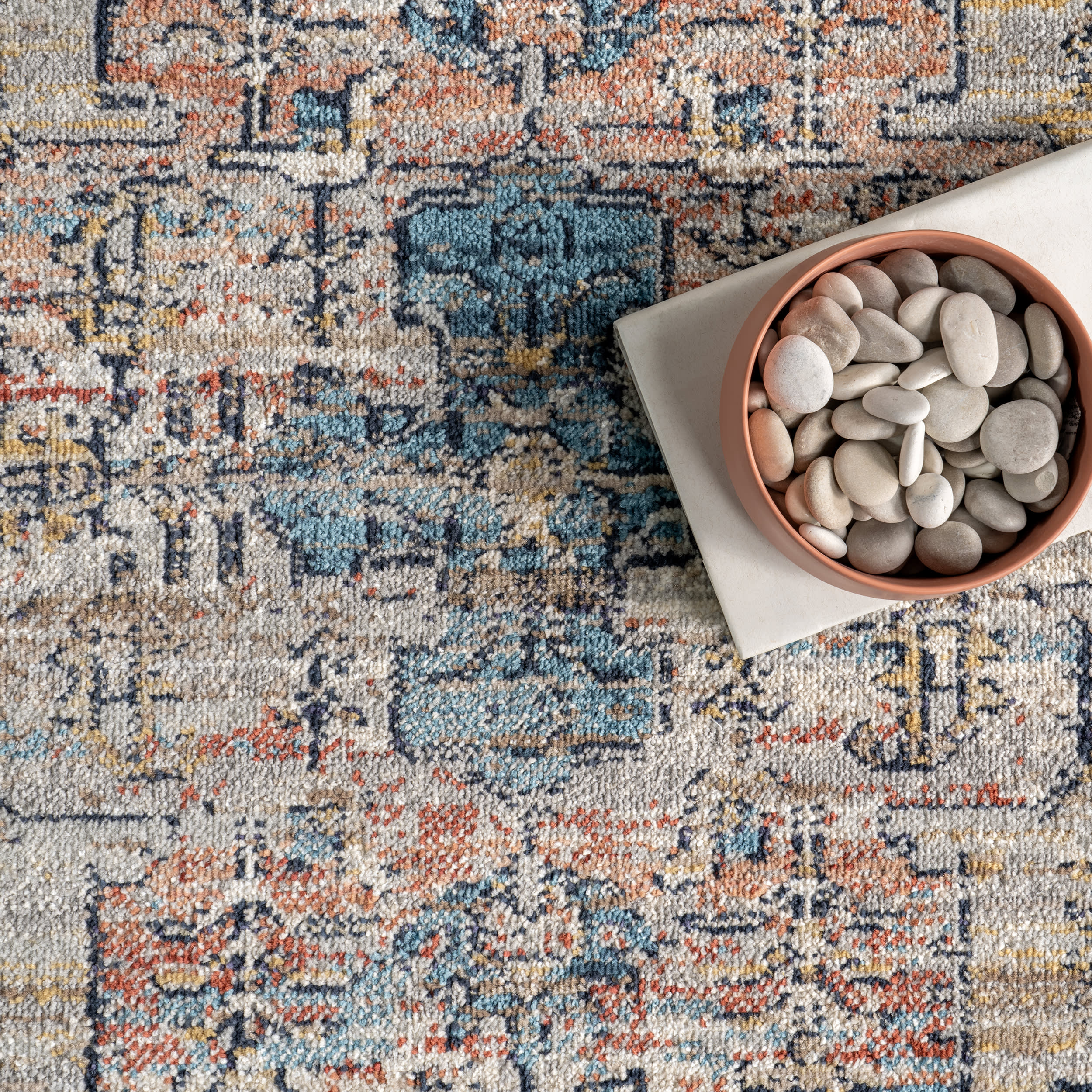 Cardinal Cartouche Rug | Blue - Image 7