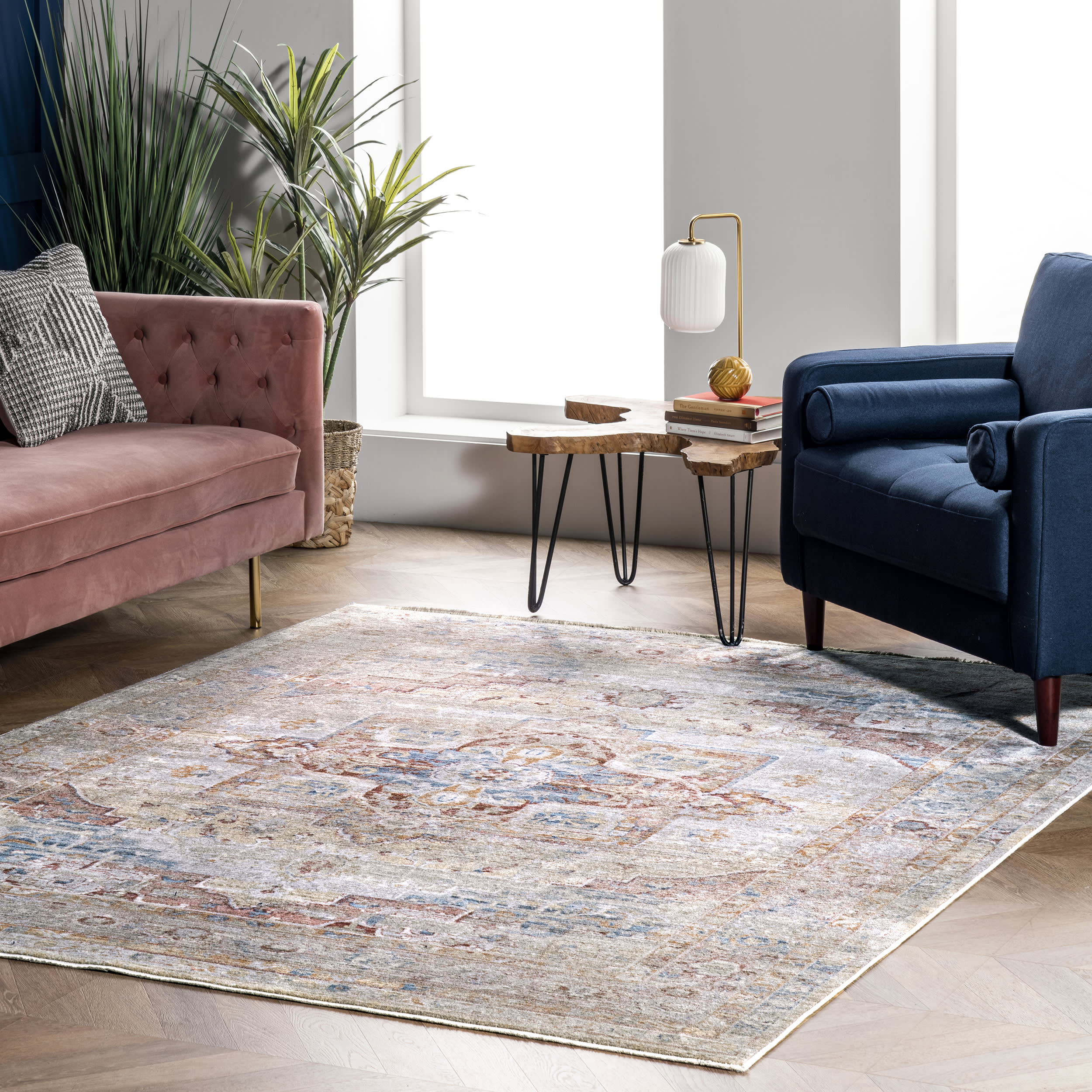 Cardinal Medallion Rug | Beige - Image 2