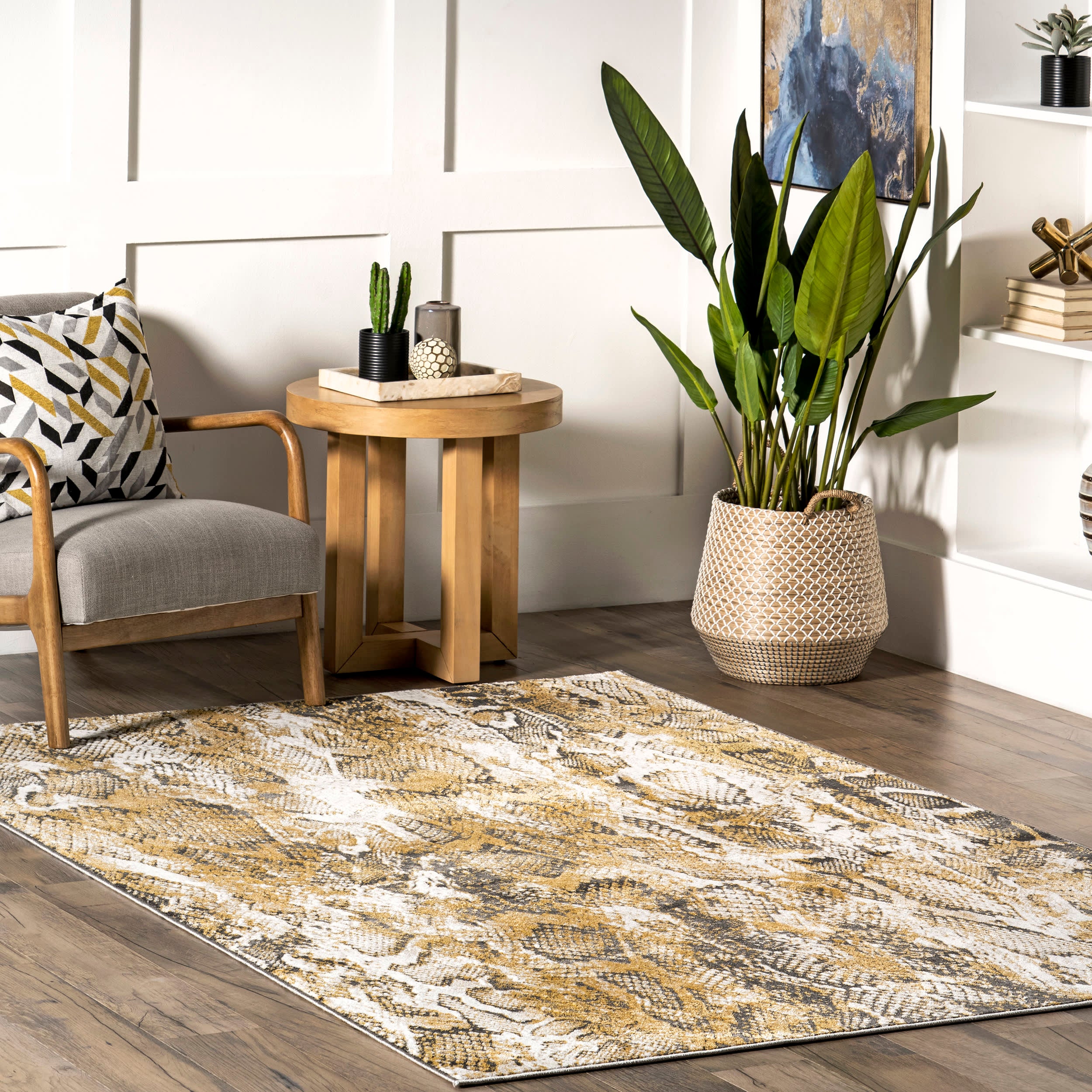 Carissa Serpent Patterned Rug | Beige - Image 2