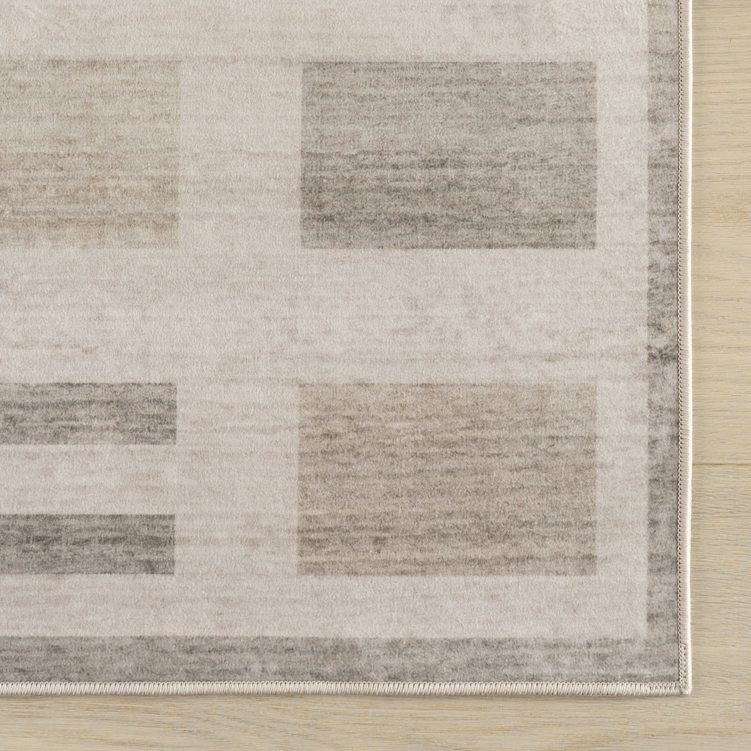 Carisse Striped Washable Rug | Beige - Image 4