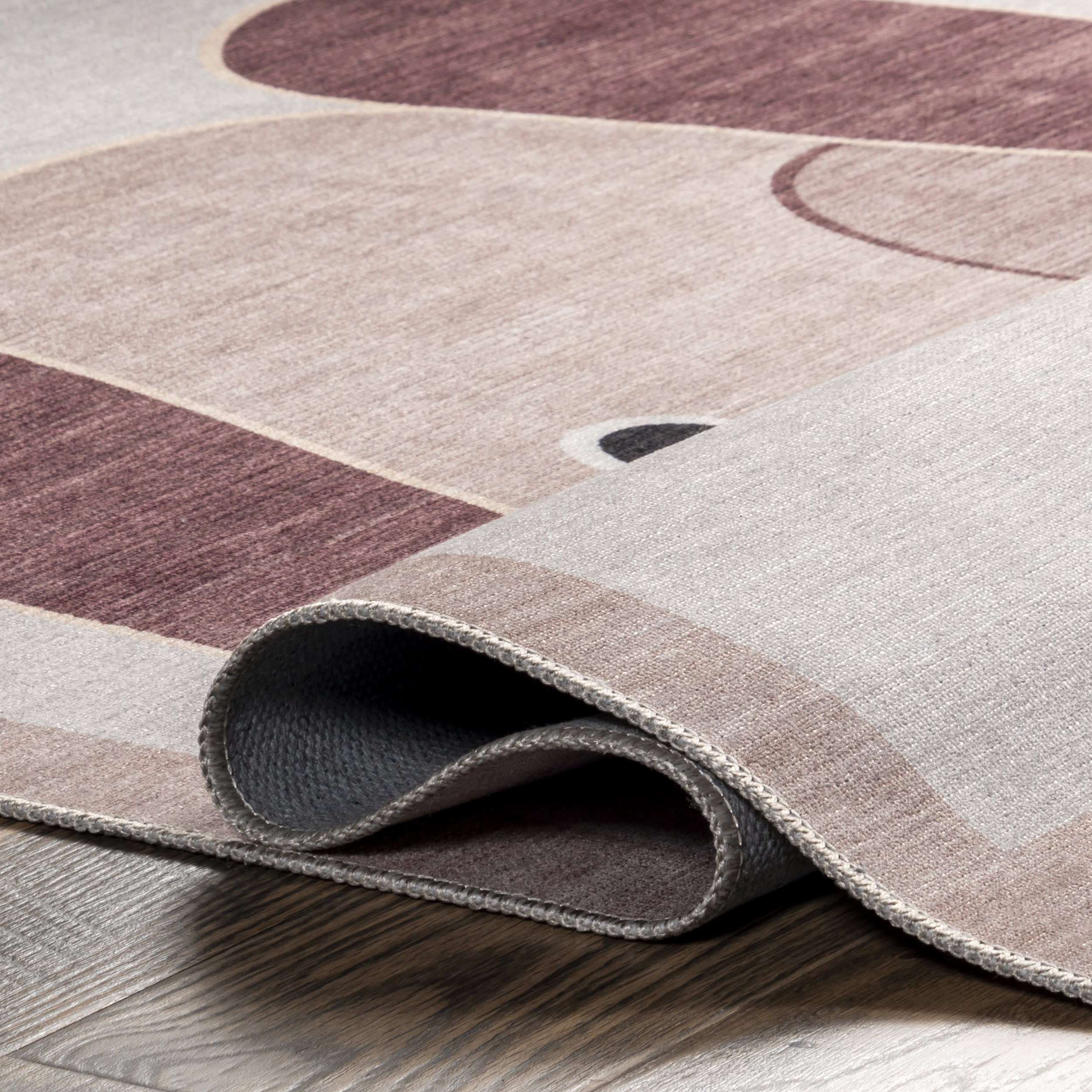 Carley Kids Puppy Washable Rug | Light Grey - Image 7